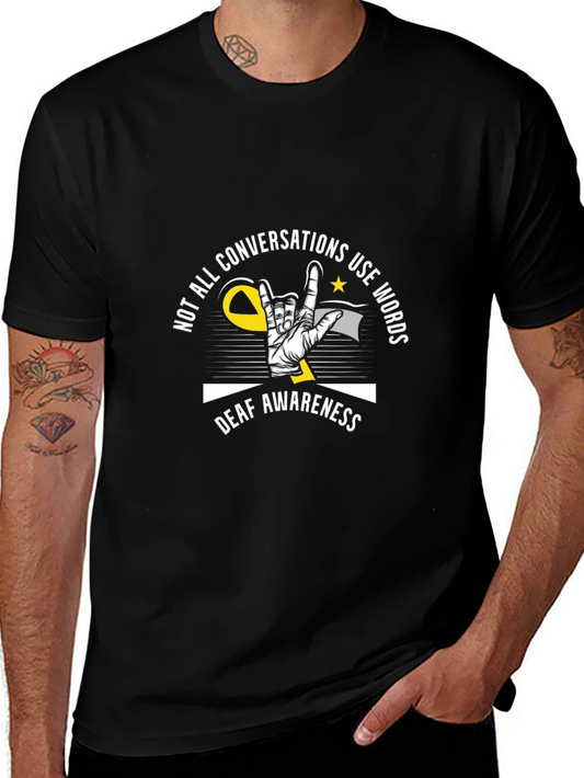 Deaf Awareness Graphic Tee - Sign Language Design
