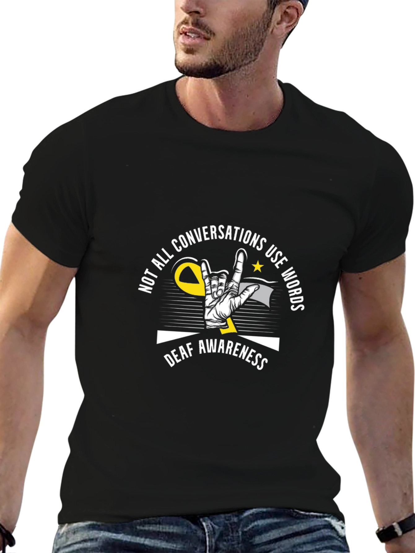 Deaf Awareness Graphic Tee - Sign Language Design