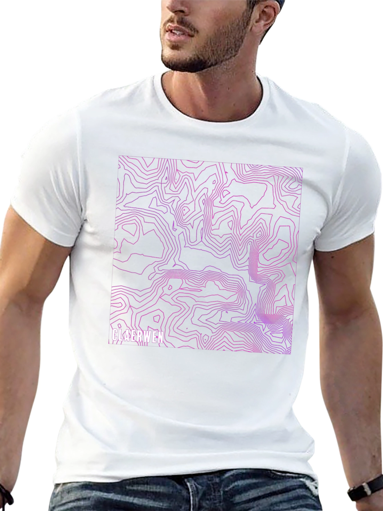 Claerwen Topographic Map Tee - Unique Design