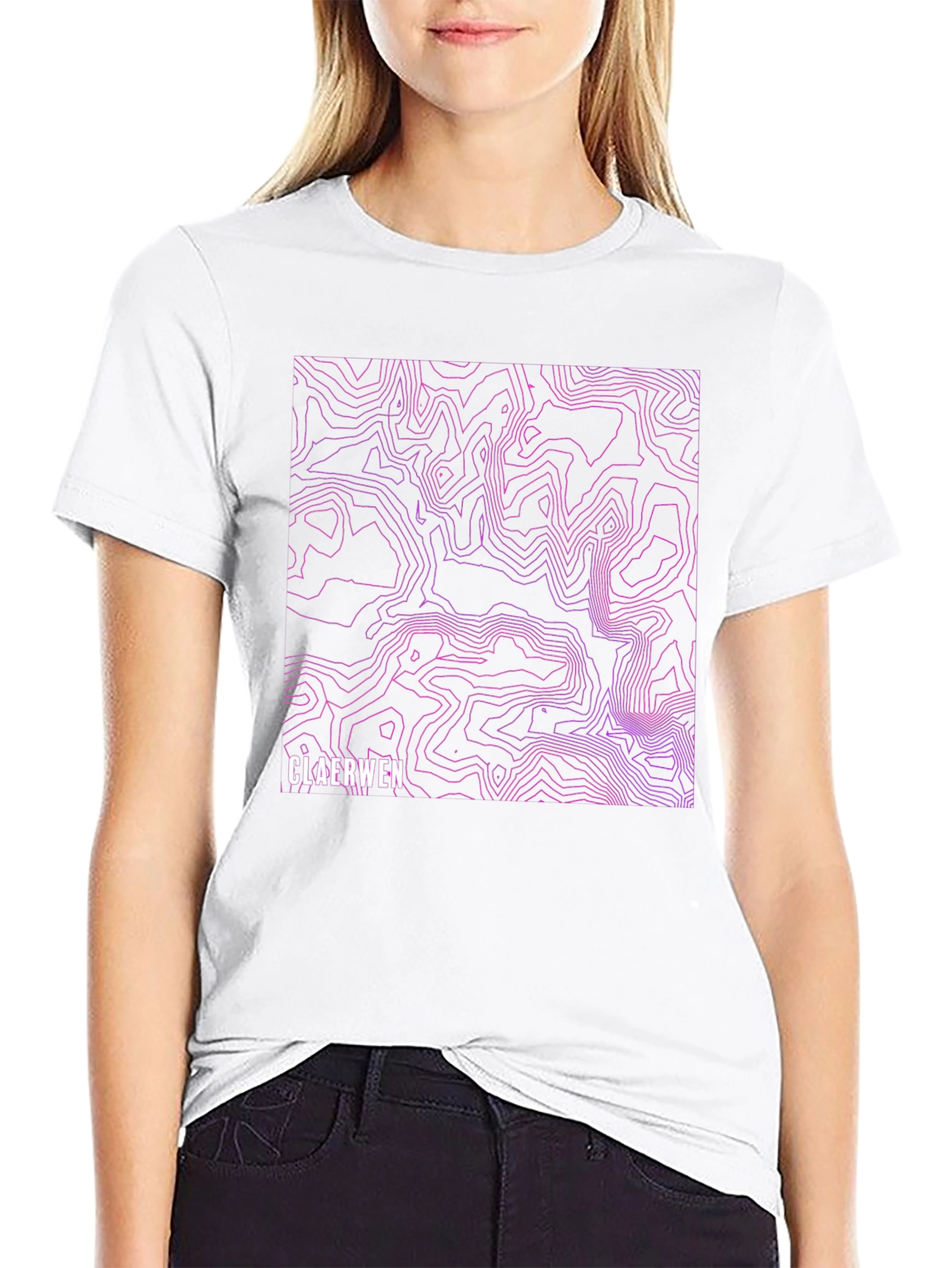 Claerwen Topographic Map Tee - Unique Design