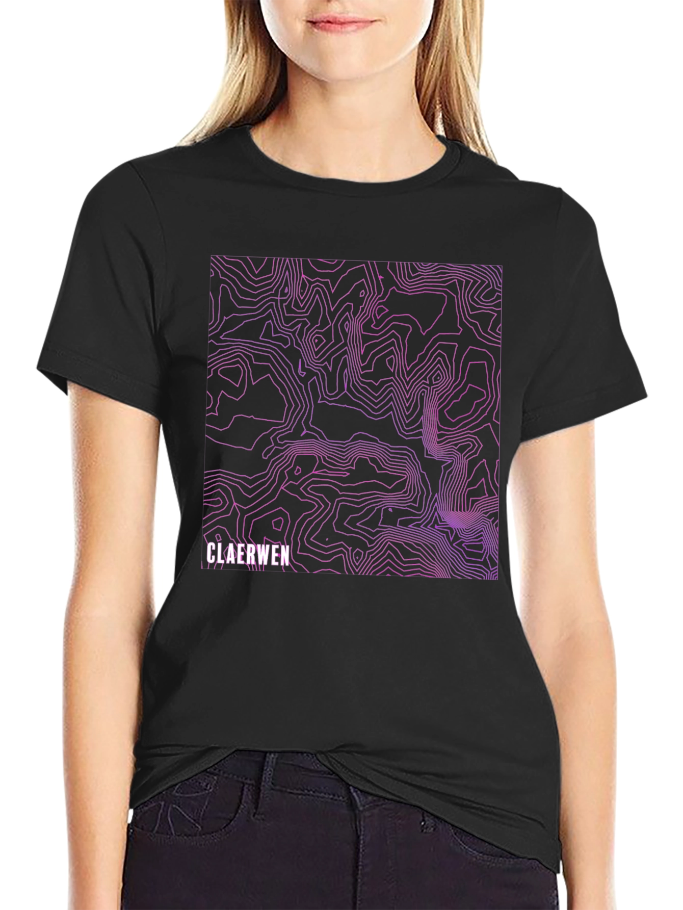 Claerwen Topographic Map Tee - Unique Design