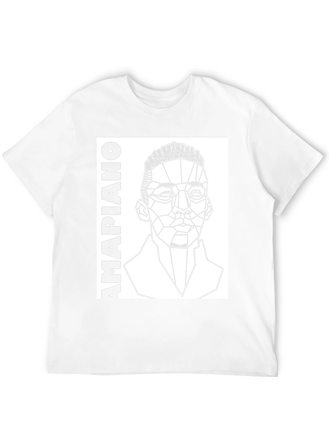 Amapiano Geometric Portrait T-Shirt