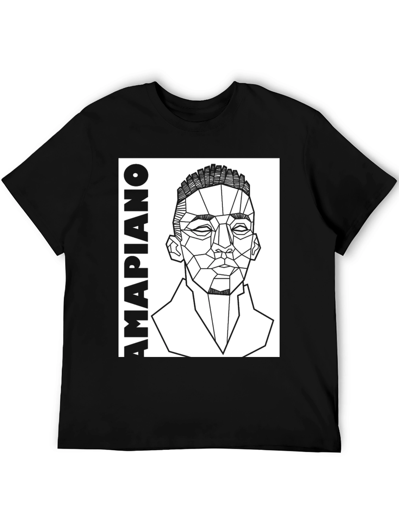 Amapiano Geometric Portrait T-Shirt