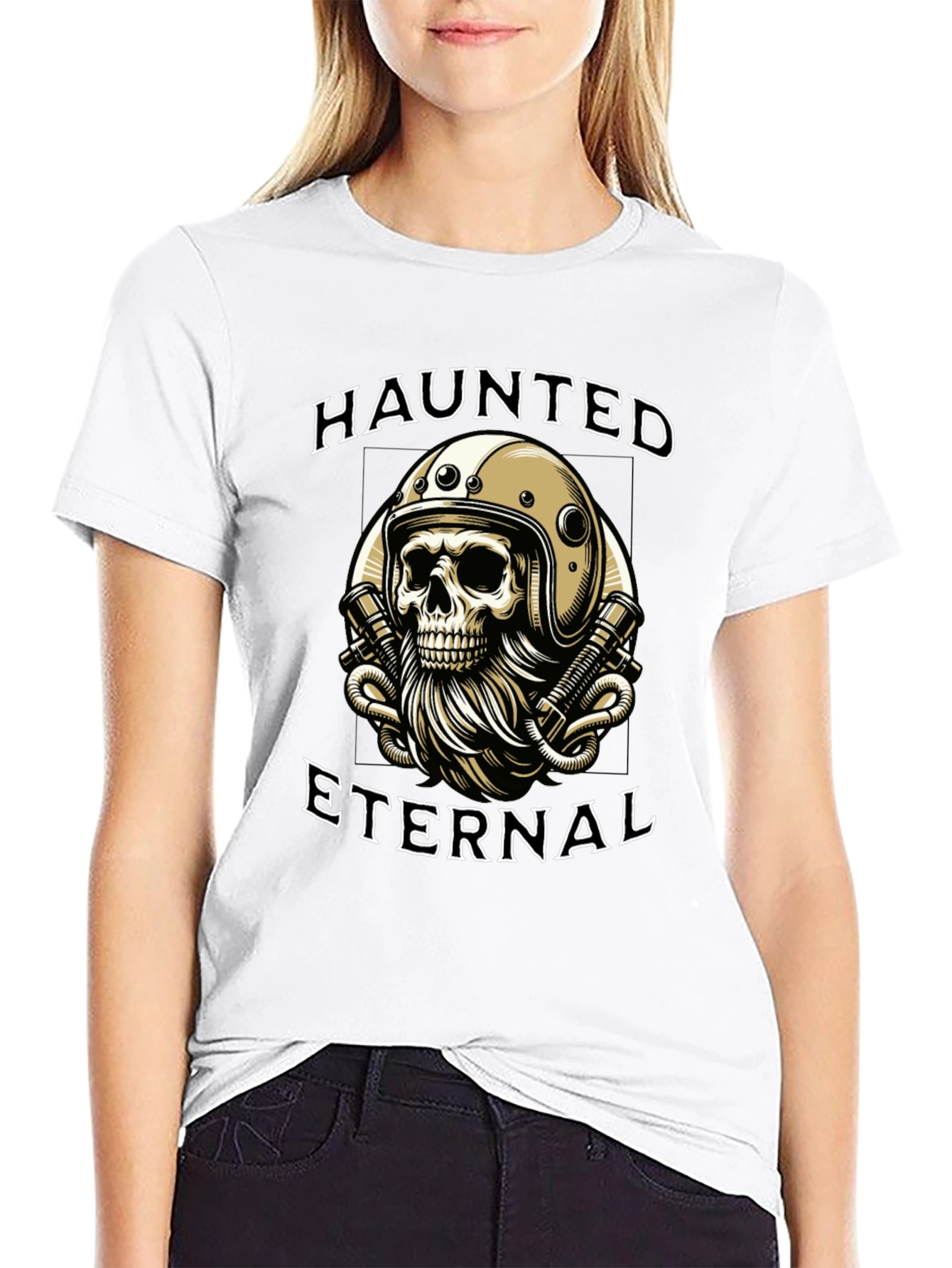 Haunted Eternal Skull Rider Graphic Tee