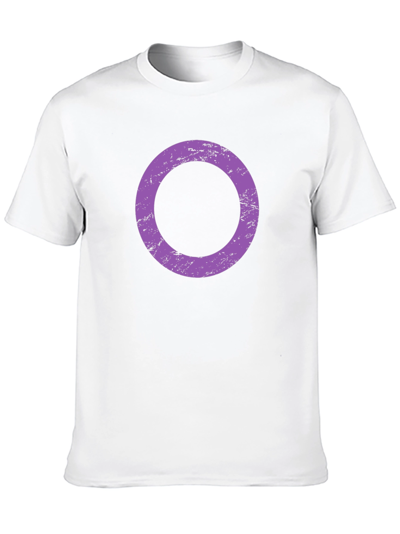 Black Tee with Purple Distressed Circle