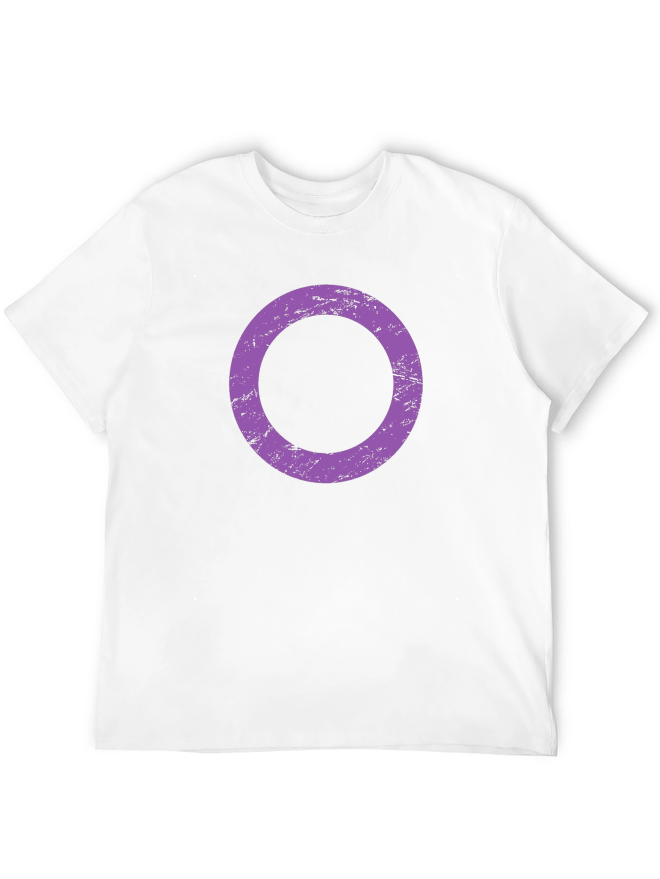 Black Tee with Purple Distressed Circle
