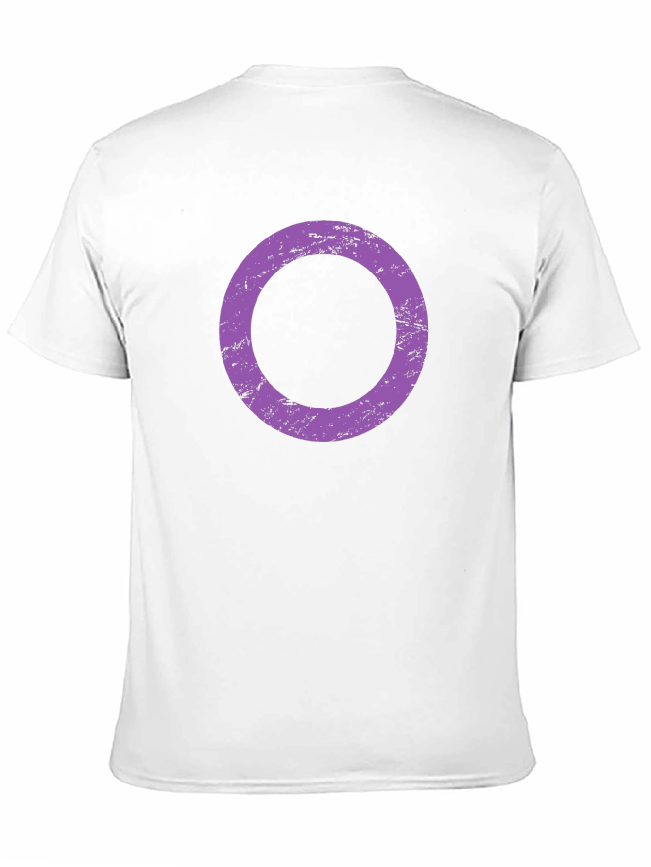 Black Tee with Purple Distressed Circle