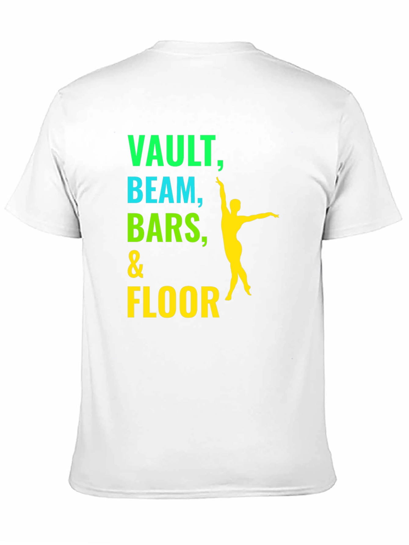 Gymnastics T-Shirt: Vault Beam Bars & Floor