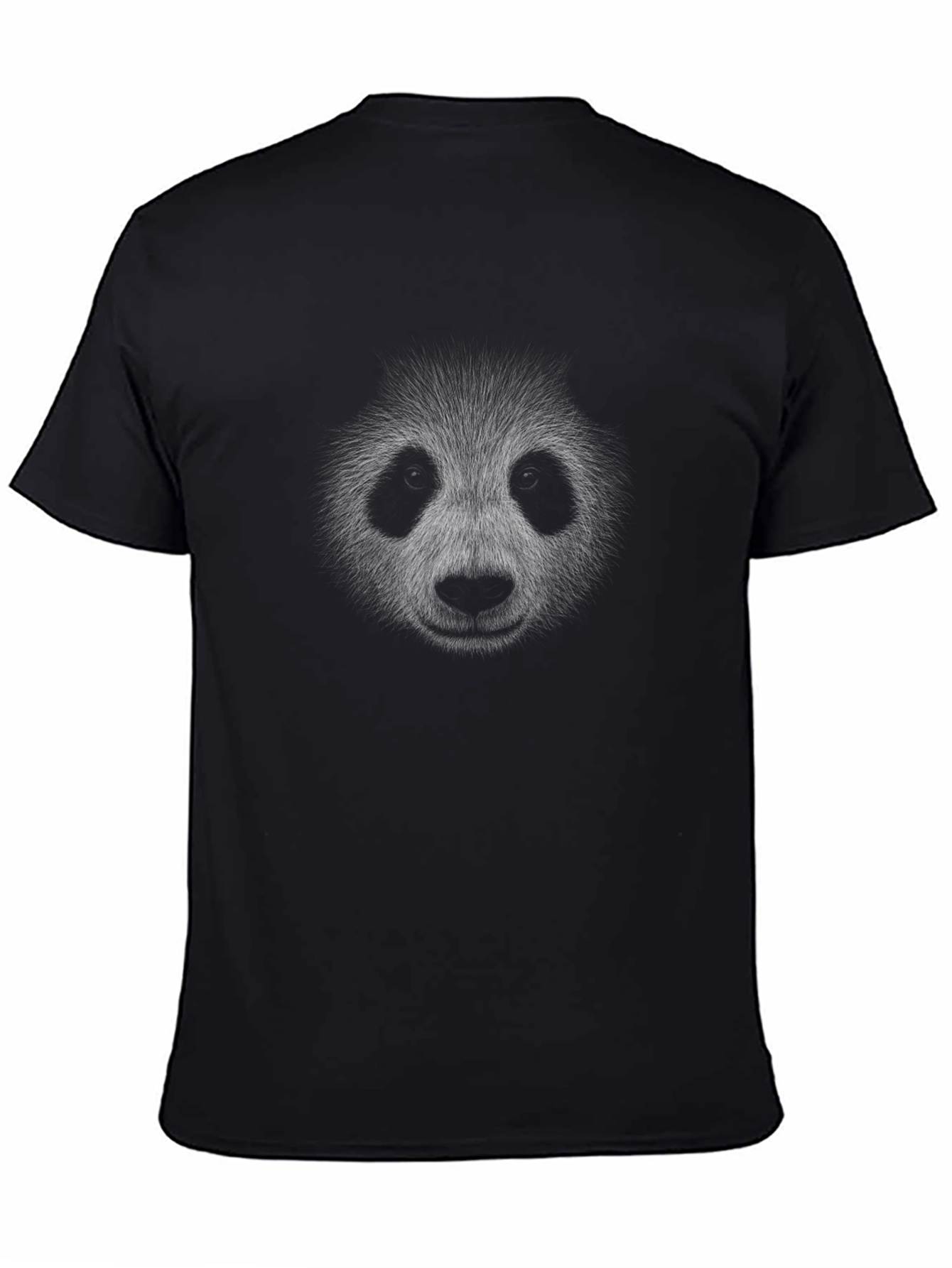 Panda Face Graphic T-Shirt - Black