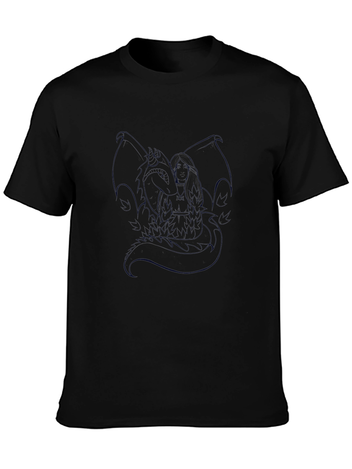 Dragon Rider Graphic Black T-Shirt