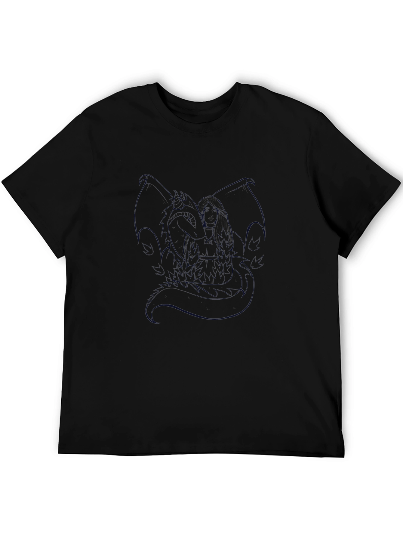 Dragon Rider Graphic Black T-Shirt