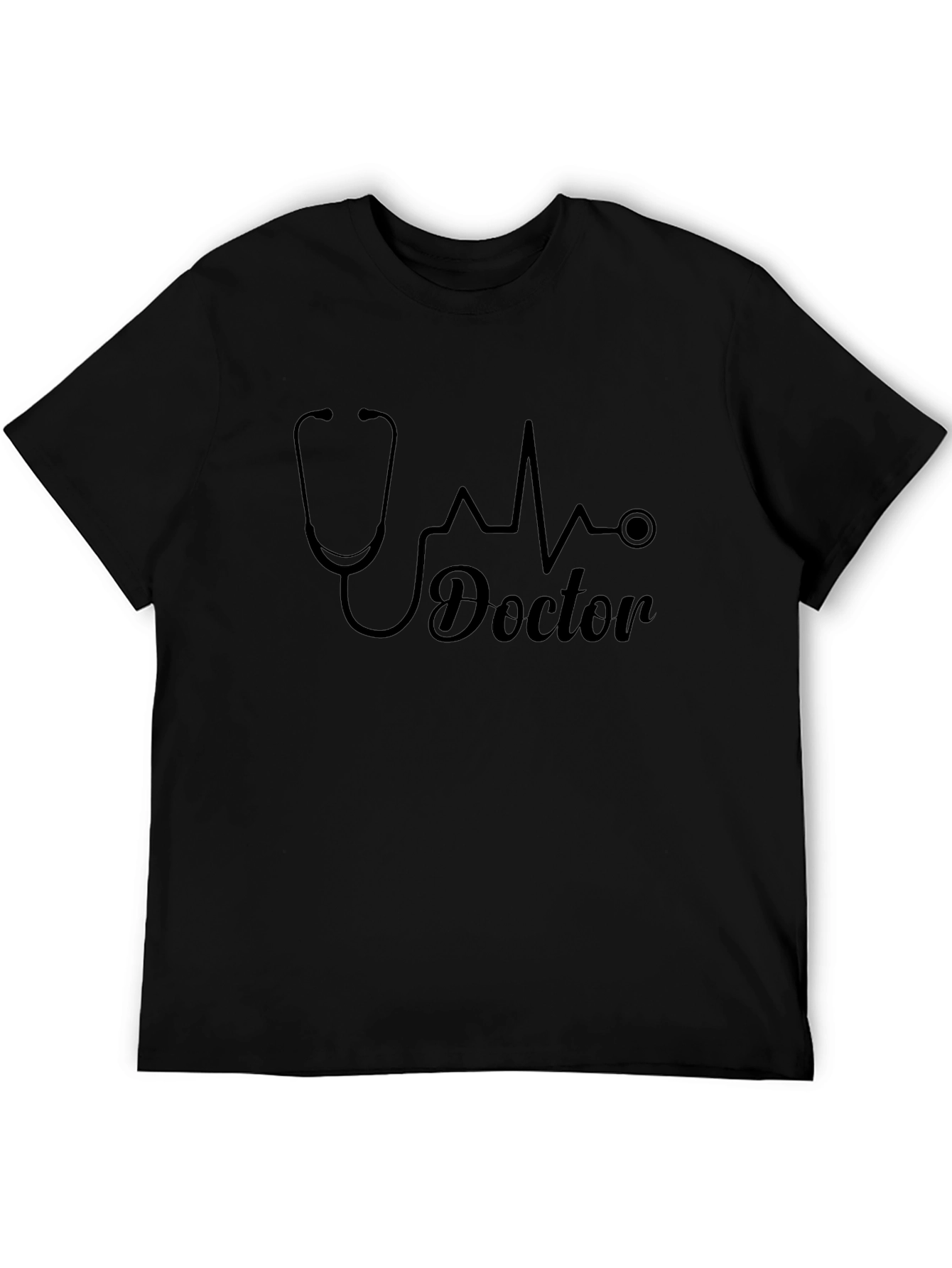 Doctor Stethoscope Heartbeat Graphic T-Shirt
