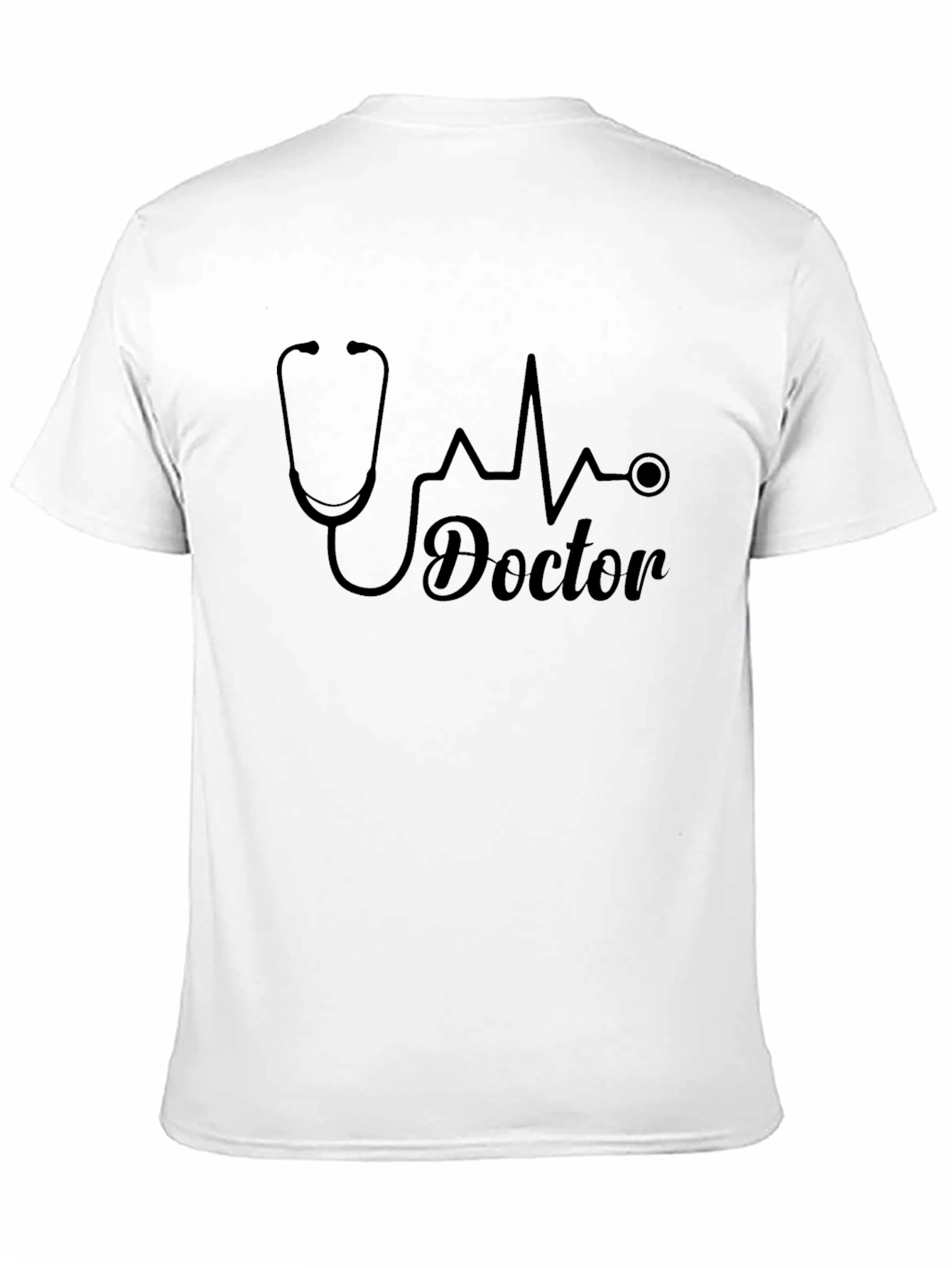 Doctor Stethoscope Heartbeat Graphic T-Shirt