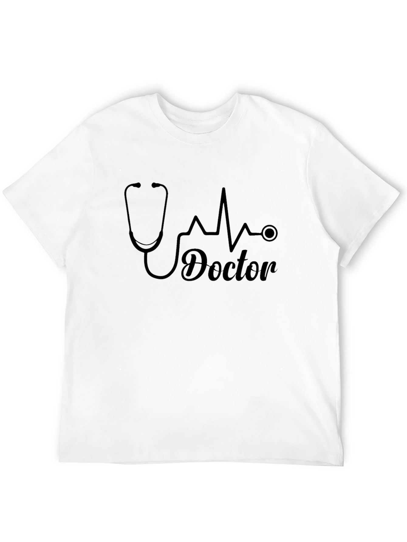 Doctor Stethoscope Heartbeat Graphic T-Shirt