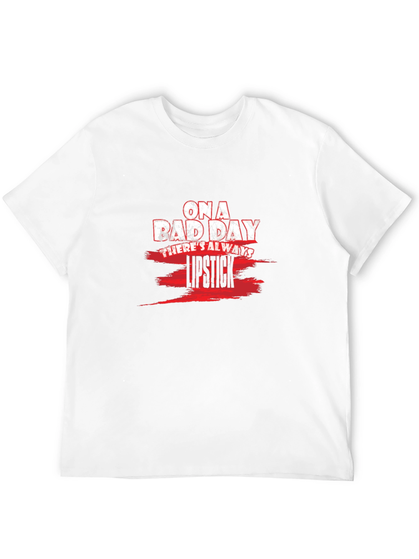 On a Bad Day Lipstick Graphic T-Shirt