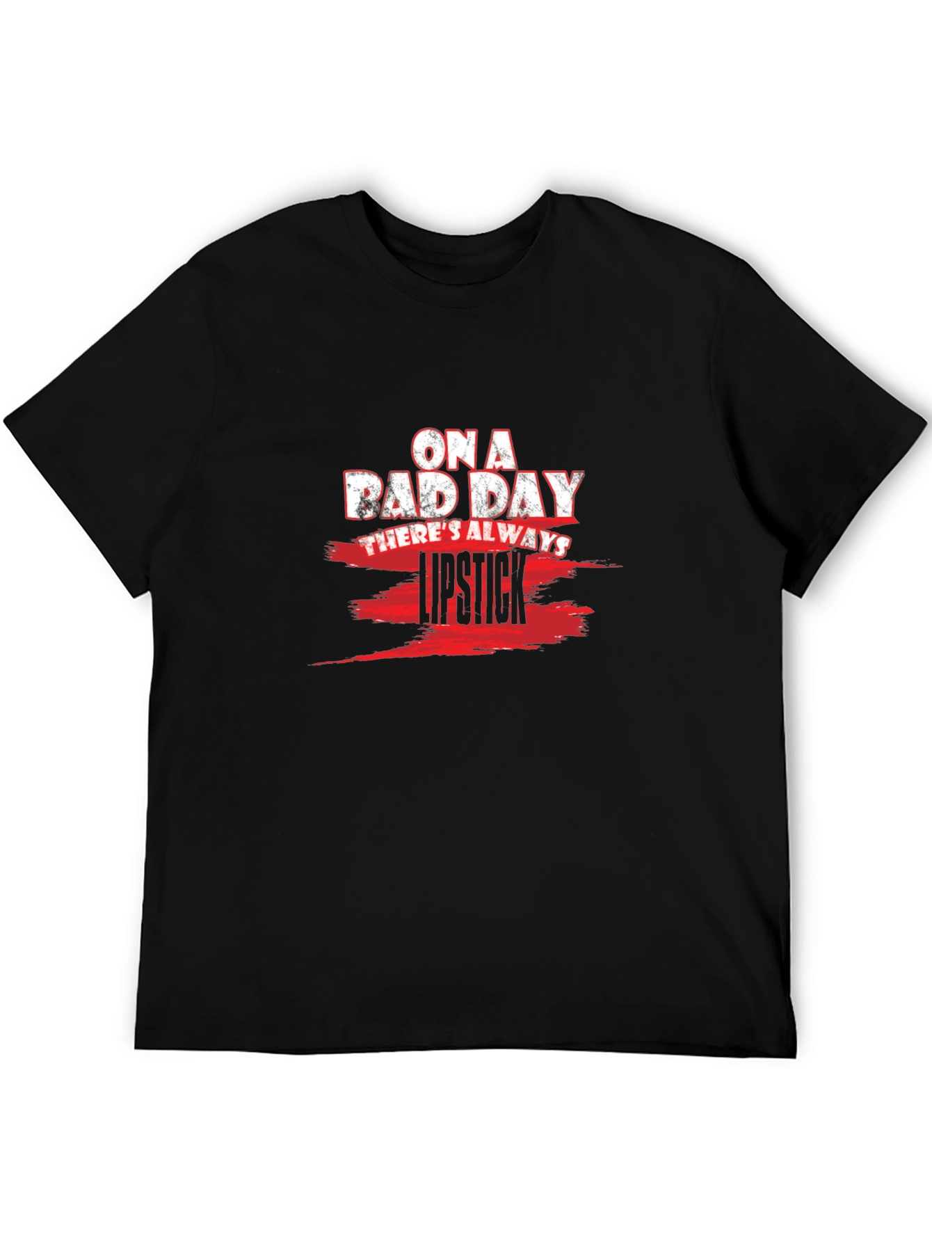 On a Bad Day Lipstick Graphic T-Shirt