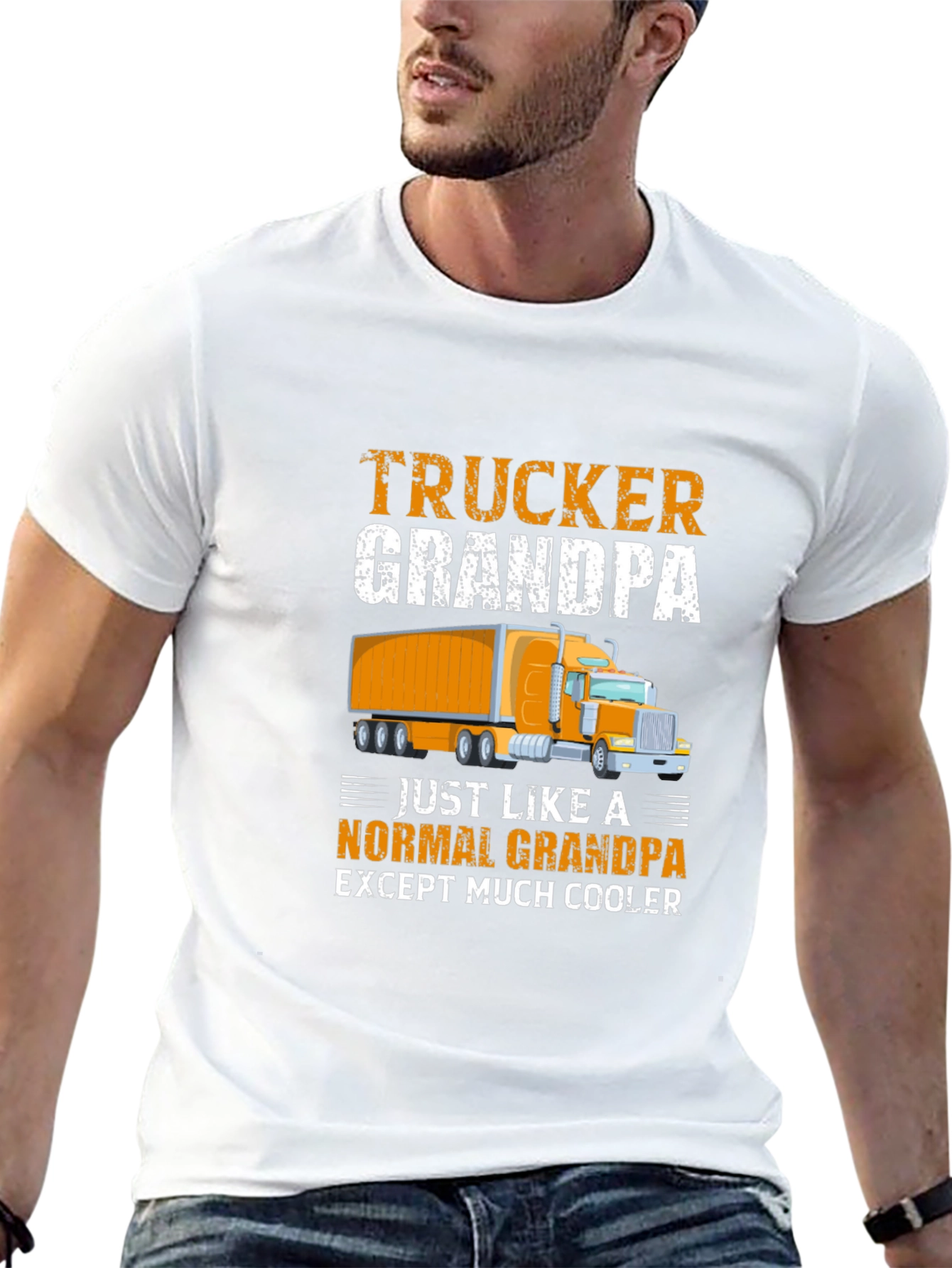 Trucker Grandpa T-Shirt: Cool Grandfather Gift