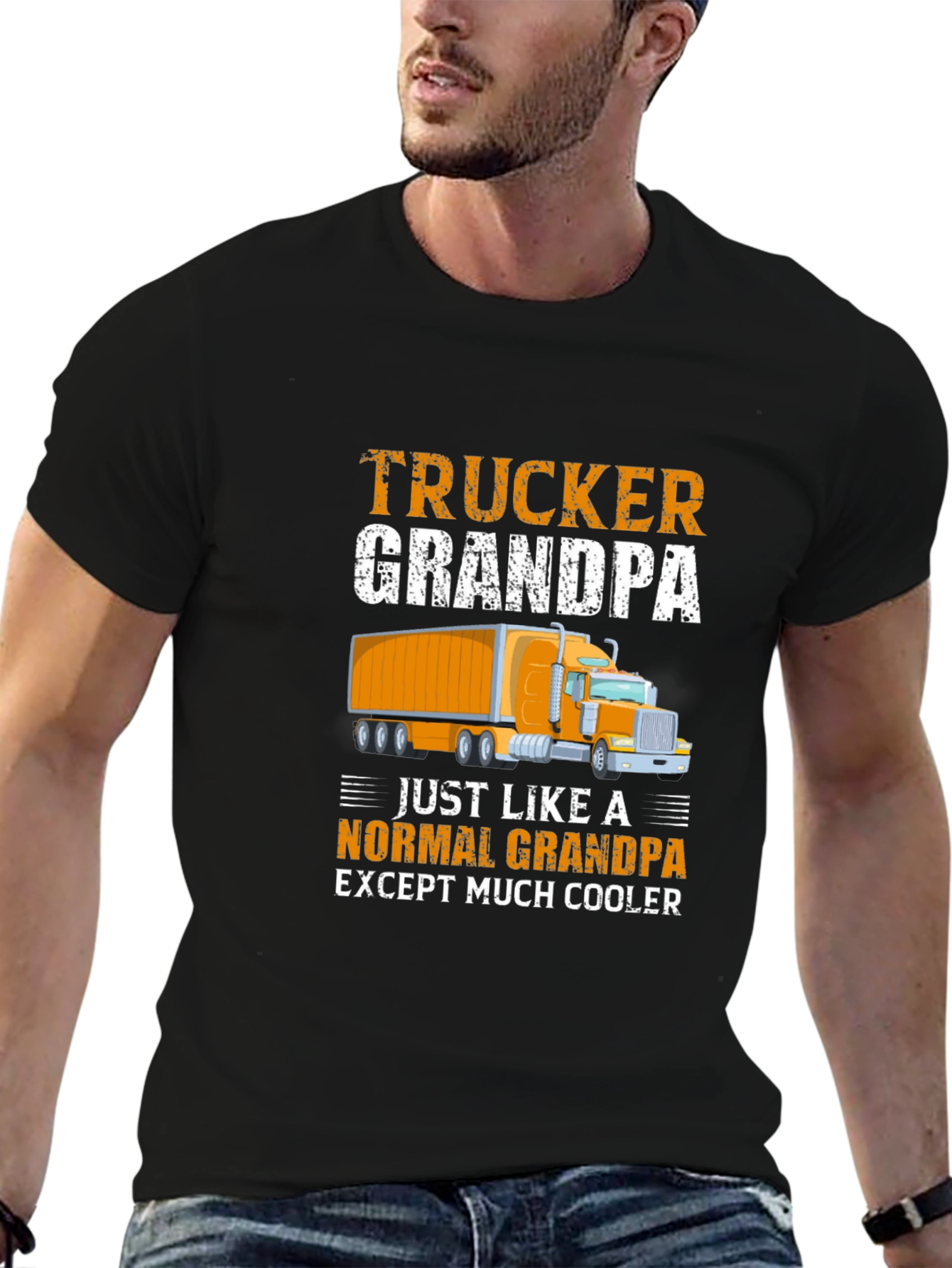 Trucker Grandpa T-Shirt: Cool Grandfather Gift