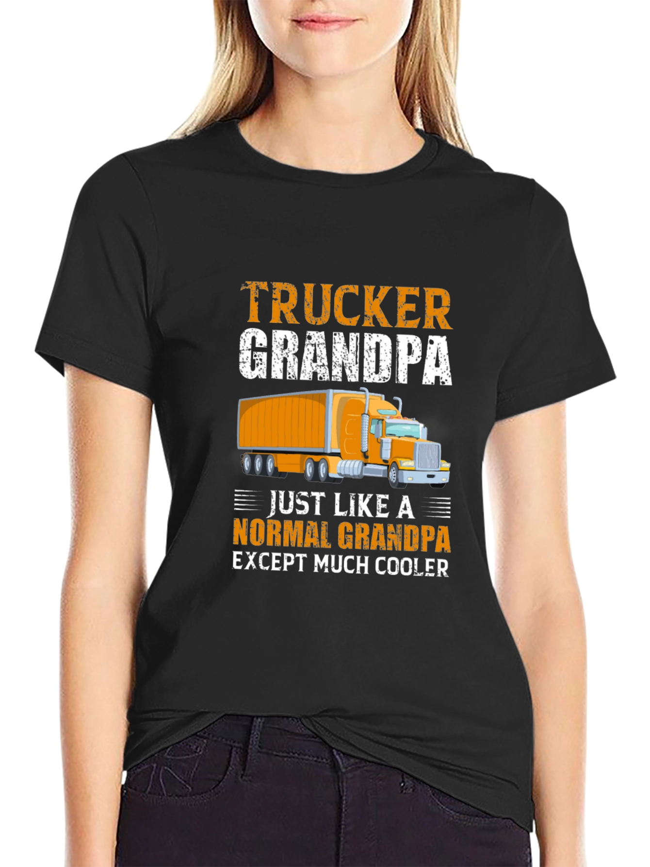 Trucker Grandpa T-Shirt: Cool Grandfather Gift