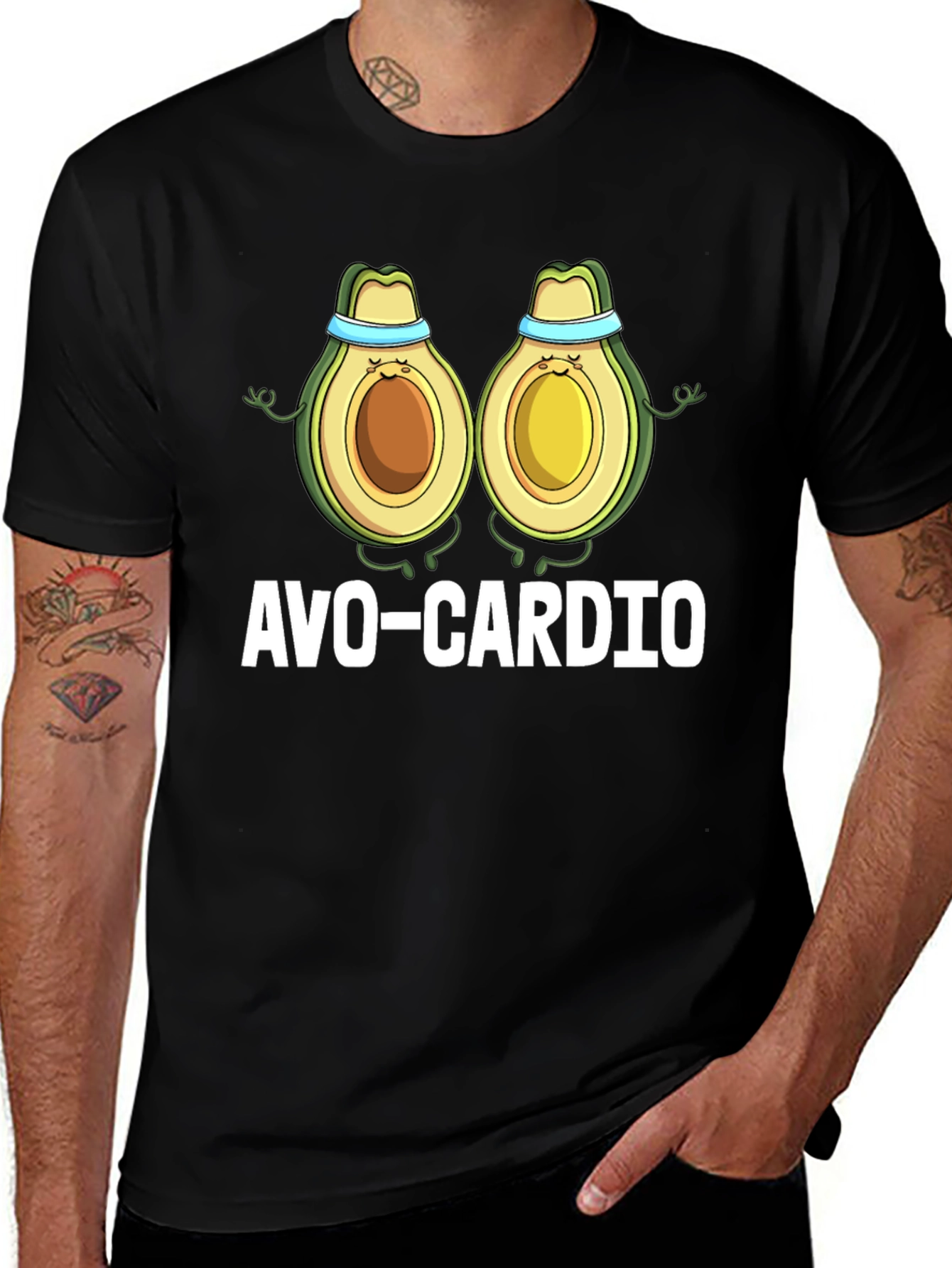 Avo-Cardio Workout T-Shirt - Funny Avocado Fitness Tee