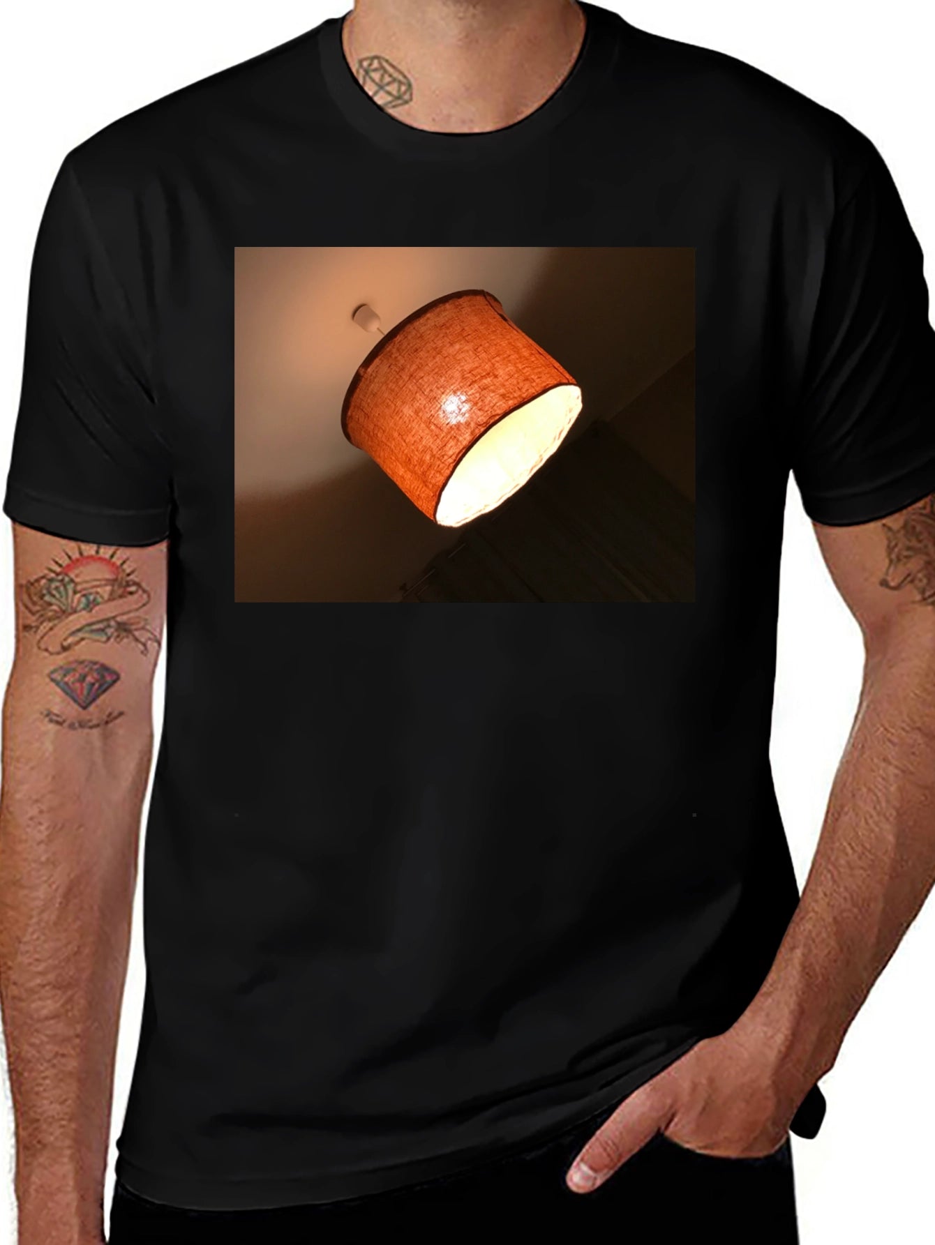 Unique Lamp Shade T-Shirt - Modern Lighting Graphic Tee