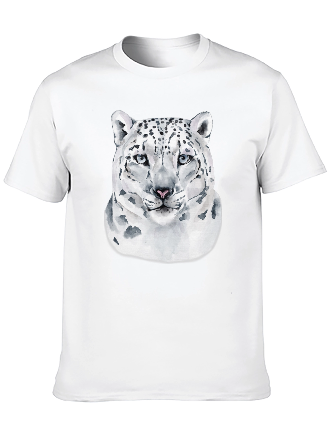 Snow Leopard Graphic T-Shirt - Cool Cat Design
