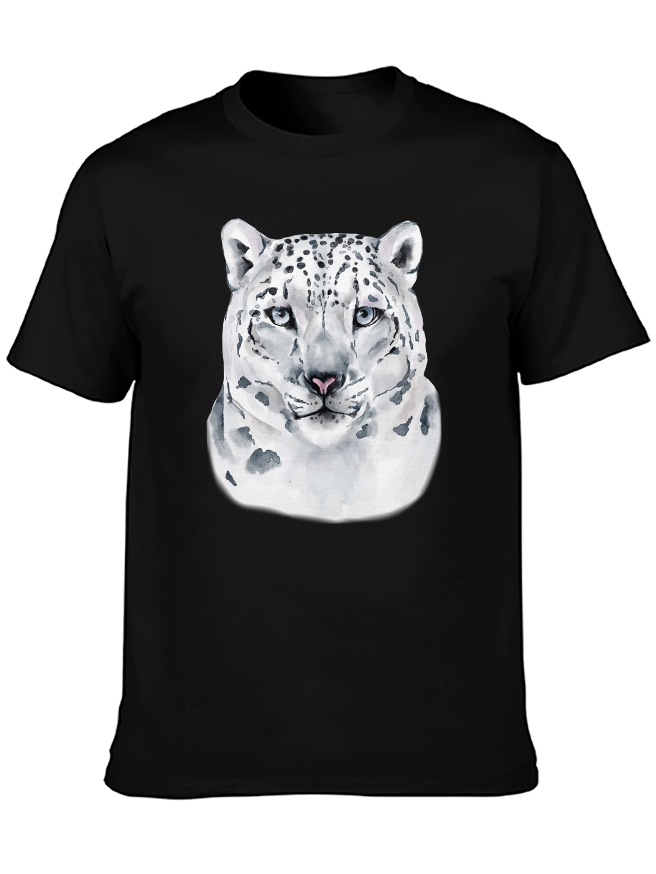 Snow Leopard Graphic T-Shirt - Cool Cat Design