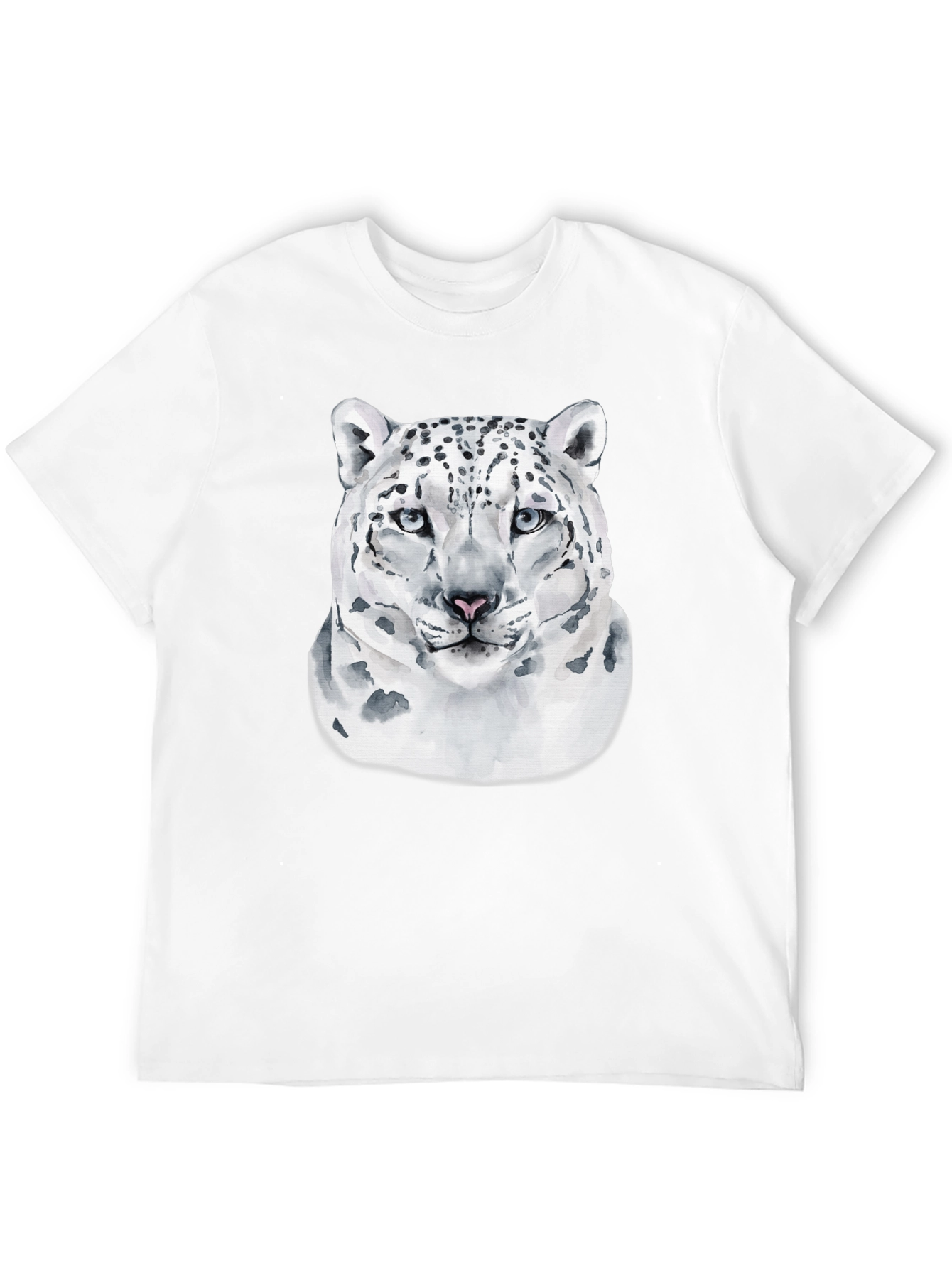 Snow Leopard Graphic T-Shirt - Cool Cat Design