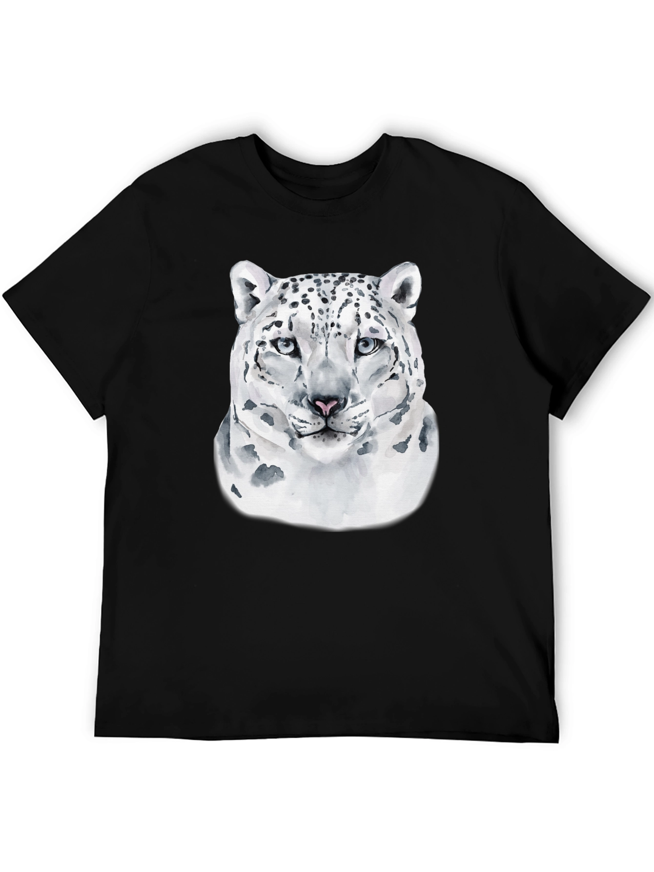 Snow Leopard Graphic T-Shirt - Cool Cat Design