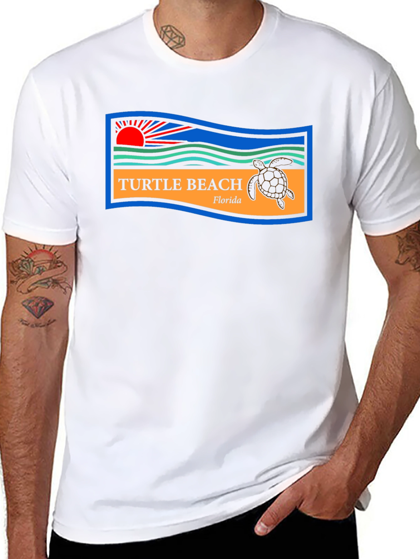 Turtle Beach Florida Tee - Graphic Print T-Shirt