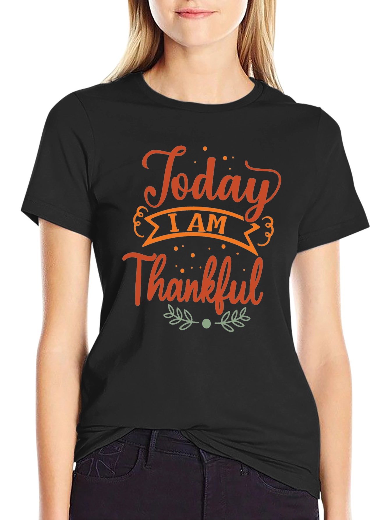 Today I Am Thankful Black T-Shirt