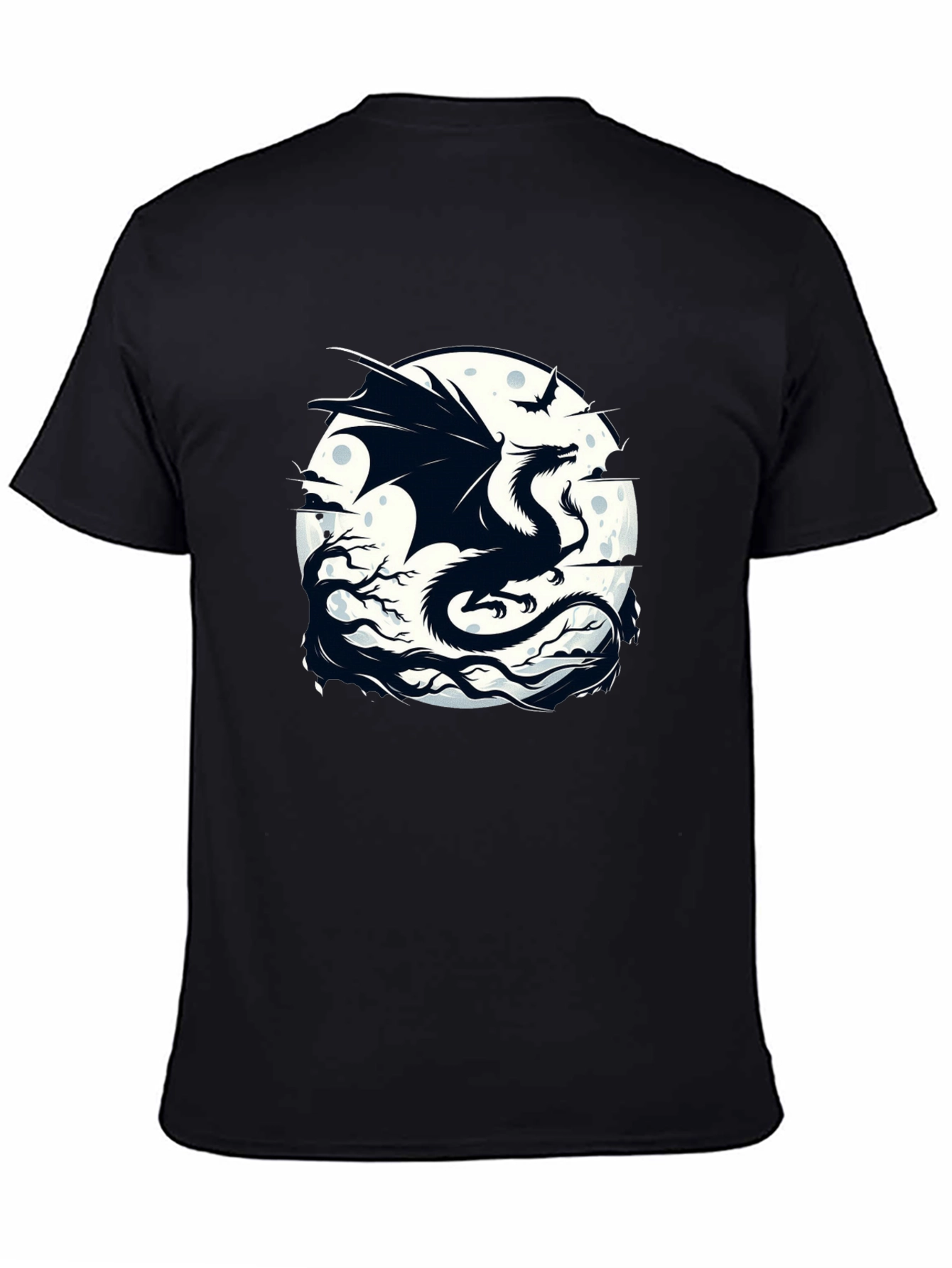 Dragon Moon Graphic Tee - Black