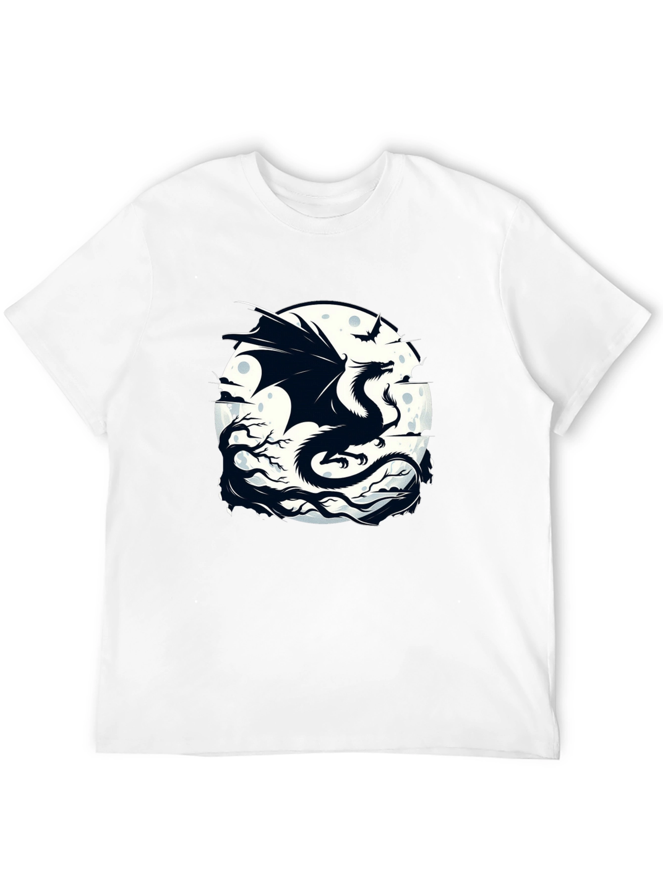 Dragon Moon Graphic Tee - Black