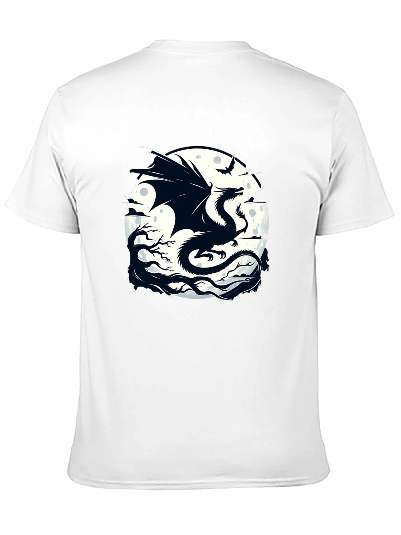 Dragon Moon Graphic Tee - Black