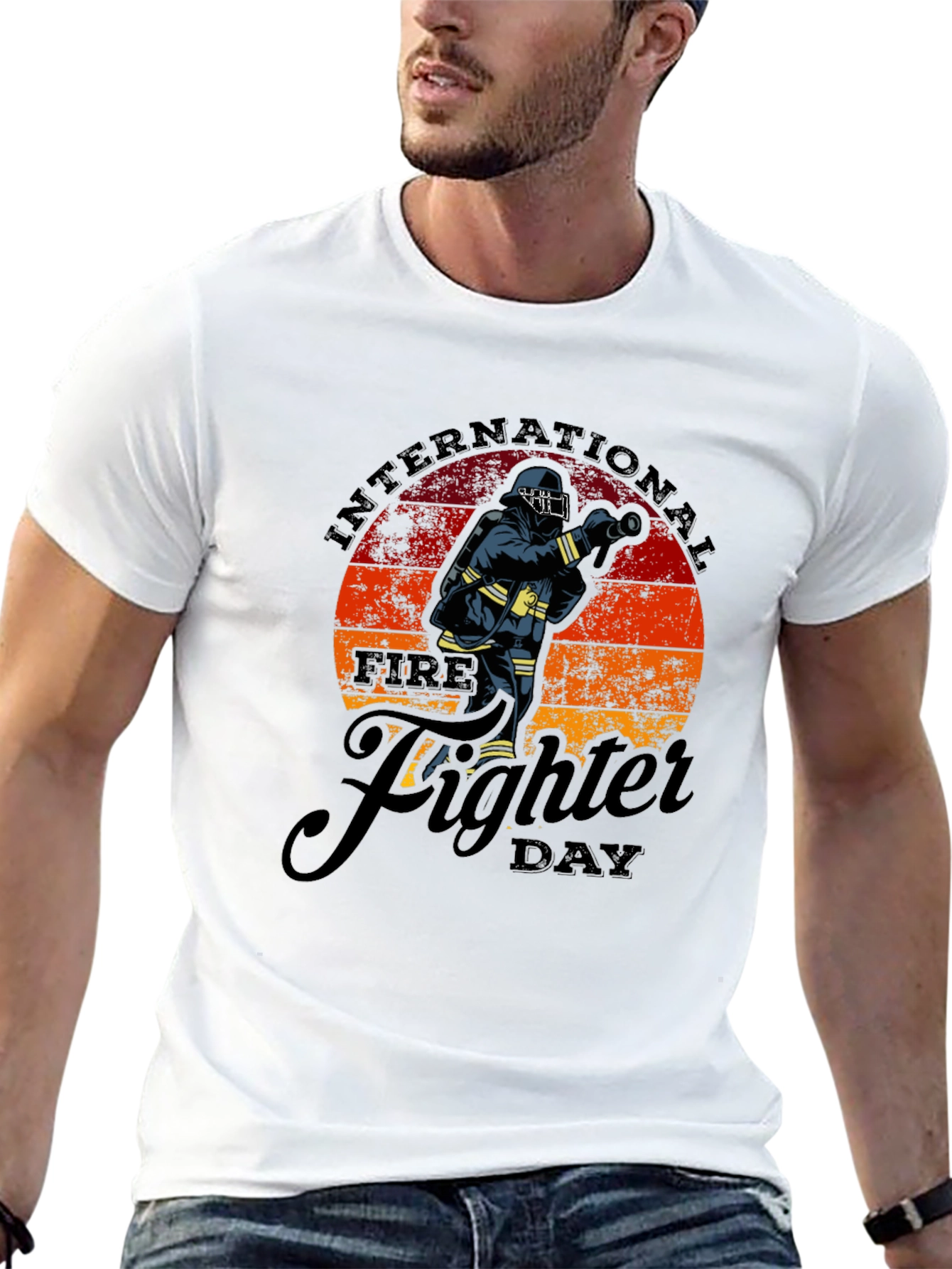 International Firefighter Day Black T-Shirt