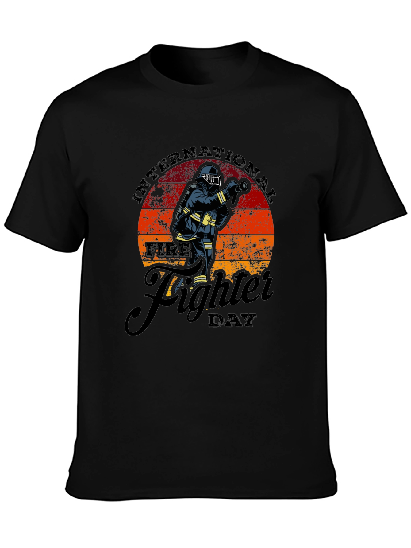 International Firefighter Day Black T-Shirt