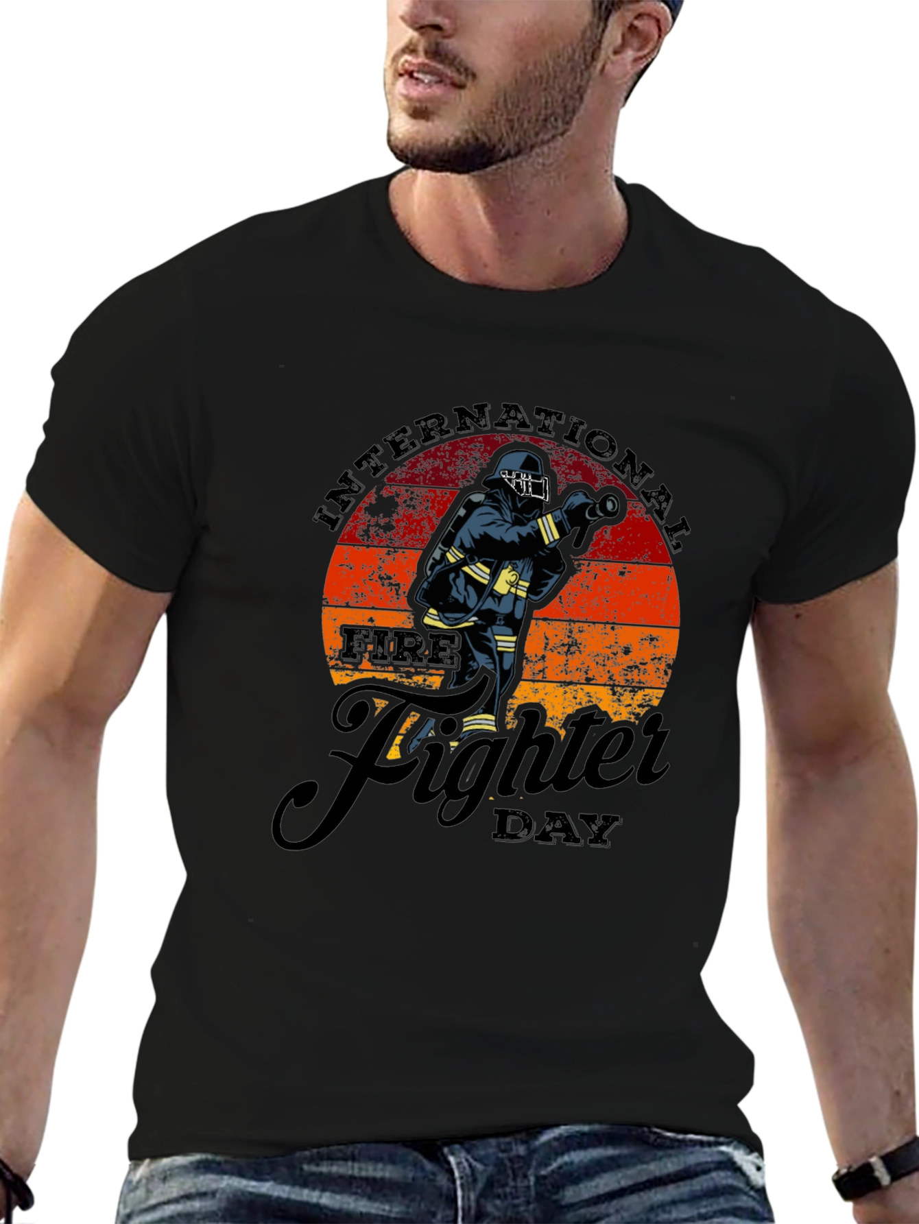 International Firefighter Day Black T-Shirt