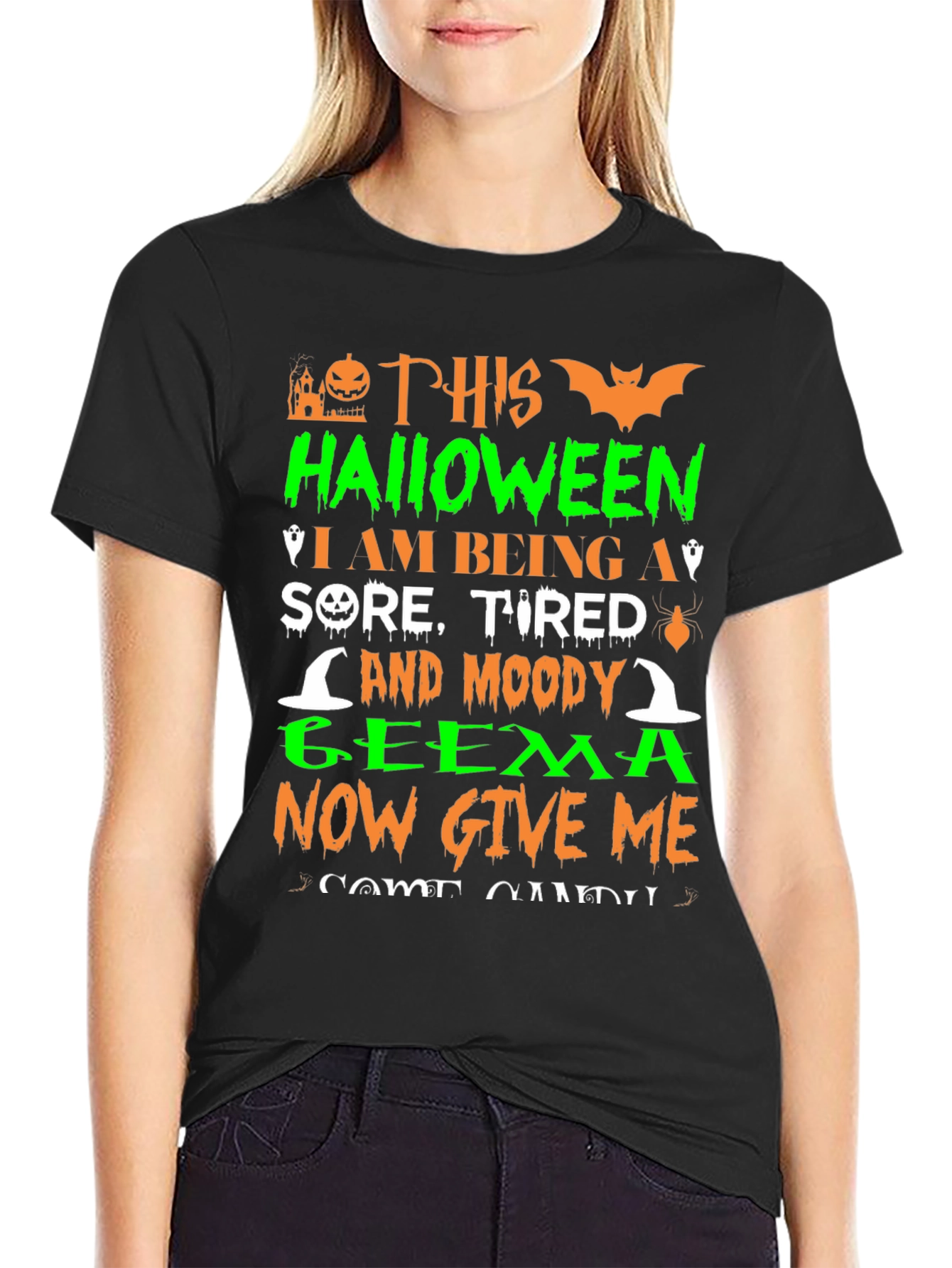 Halloween Sore Tired & Moody Geema T-Shirt