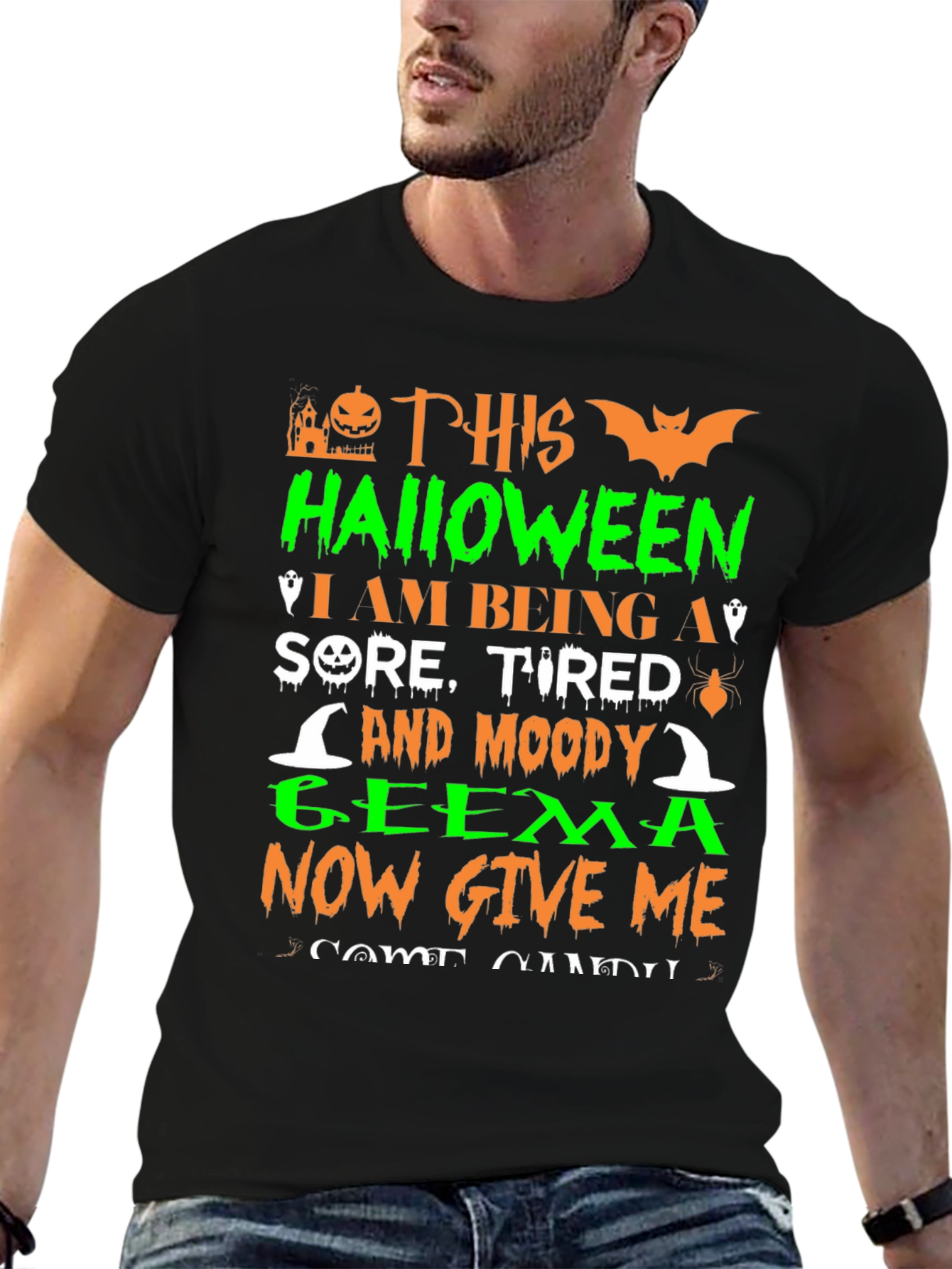 Halloween Sore Tired & Moody Geema T-Shirt
