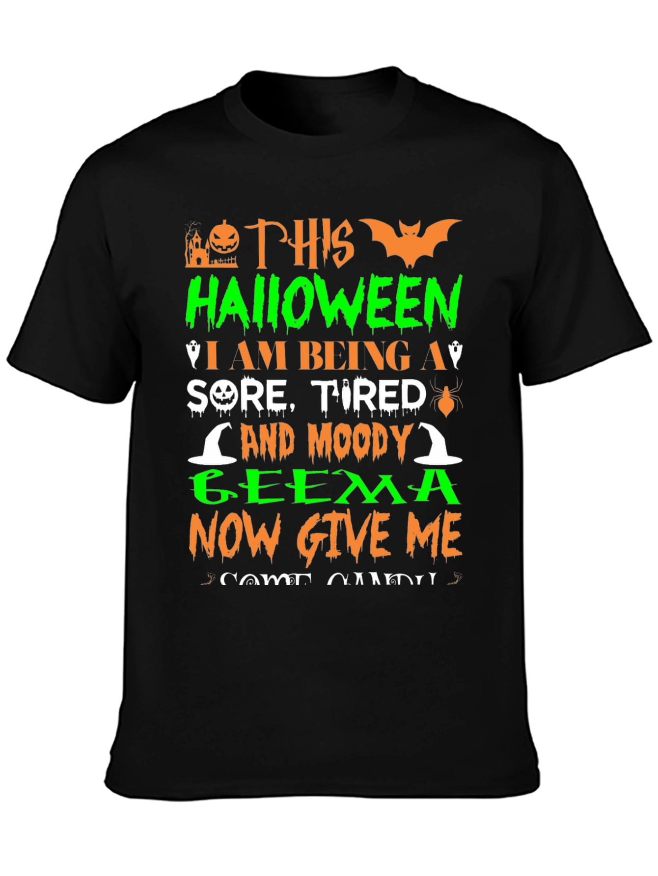 Halloween Sore Tired & Moody Geema T-Shirt