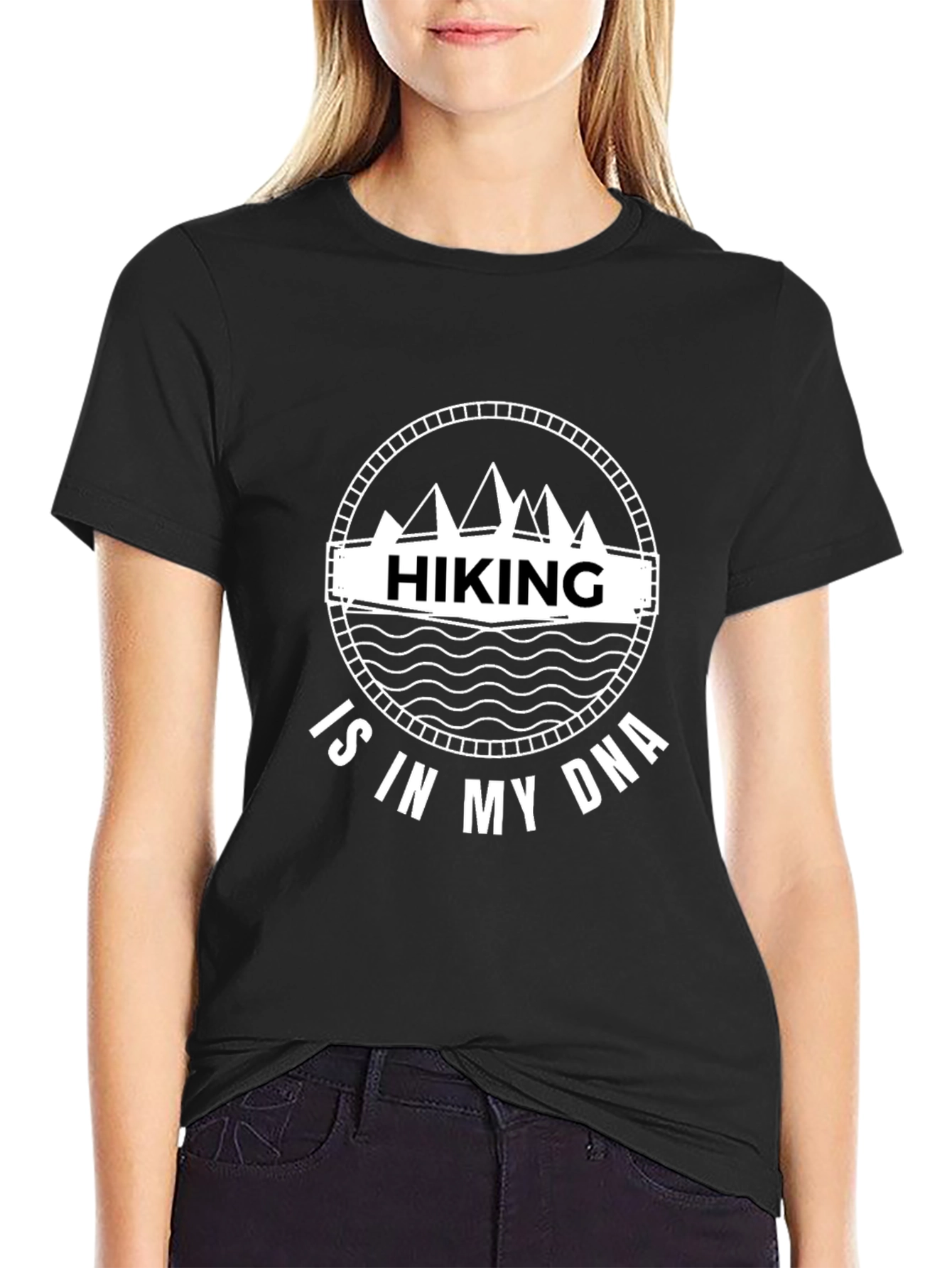 Hiking DNA Graphic Tee - Black