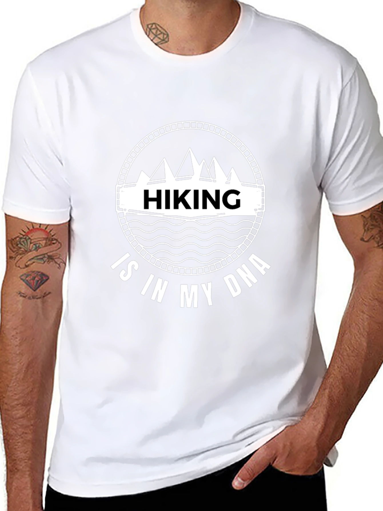 Hiking DNA Graphic Tee - Black