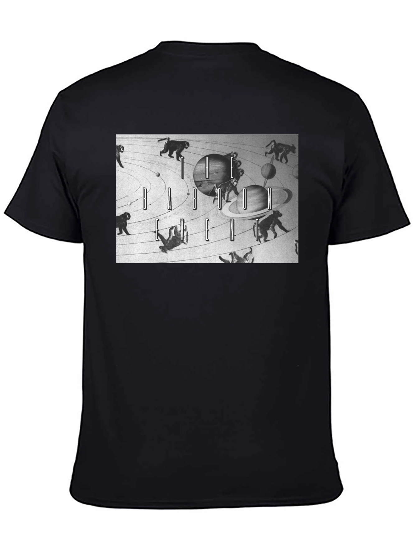 Cosmic Monkey Graphic Tee - Black