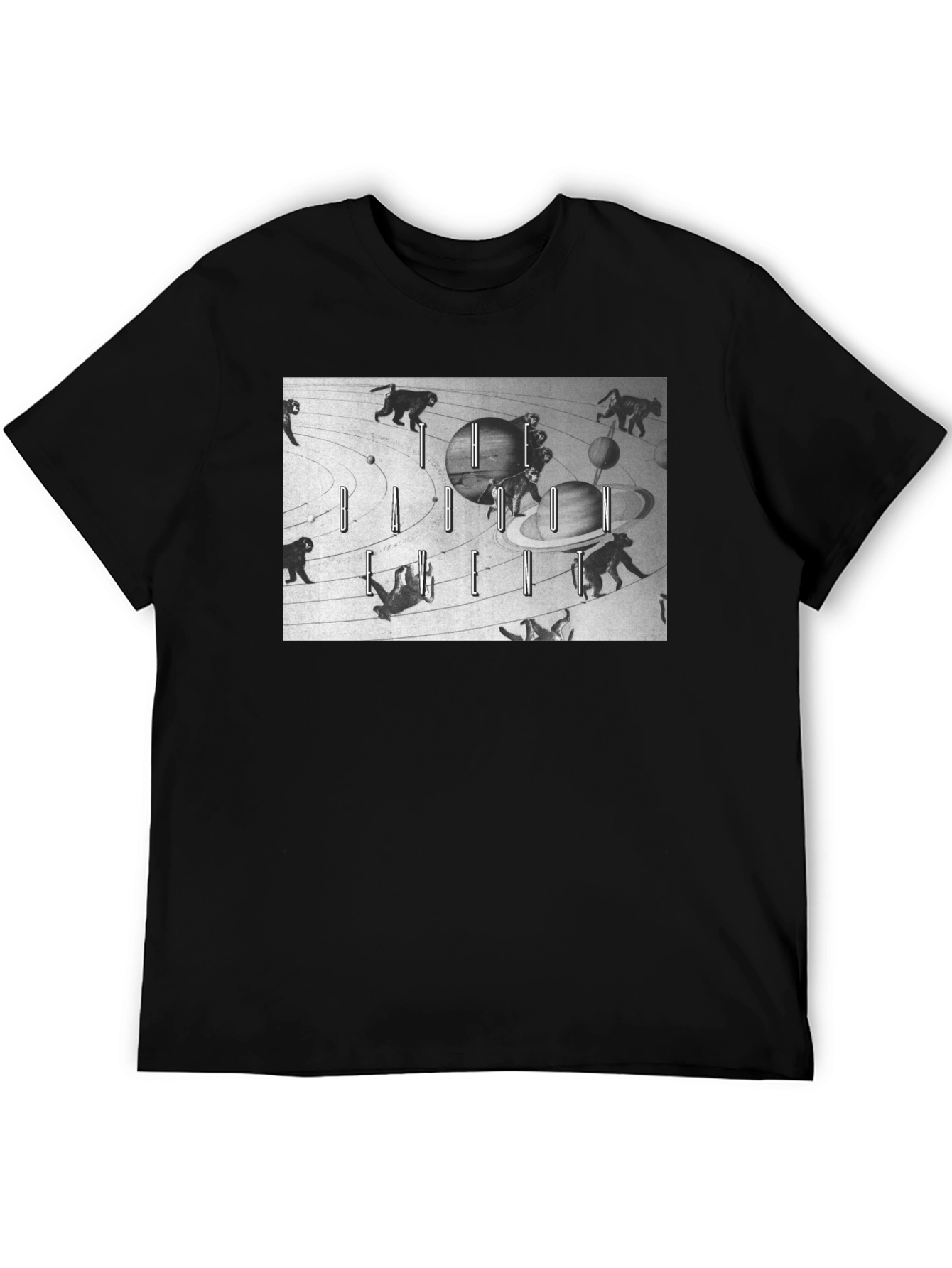 Cosmic Monkey Graphic Tee - Black
