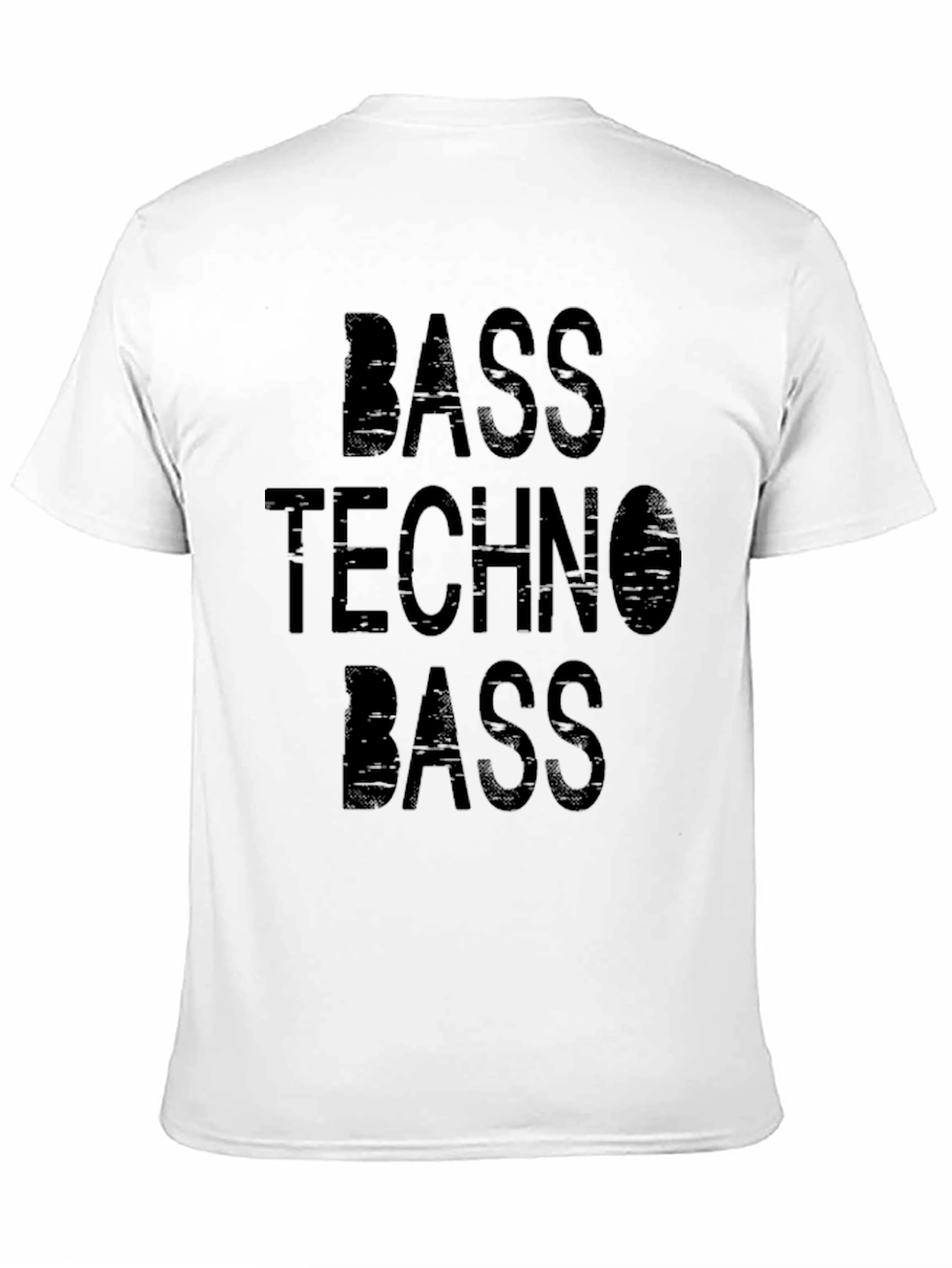 Bass Techno Bass Graphic Tee - Black Cotton T-Shirt