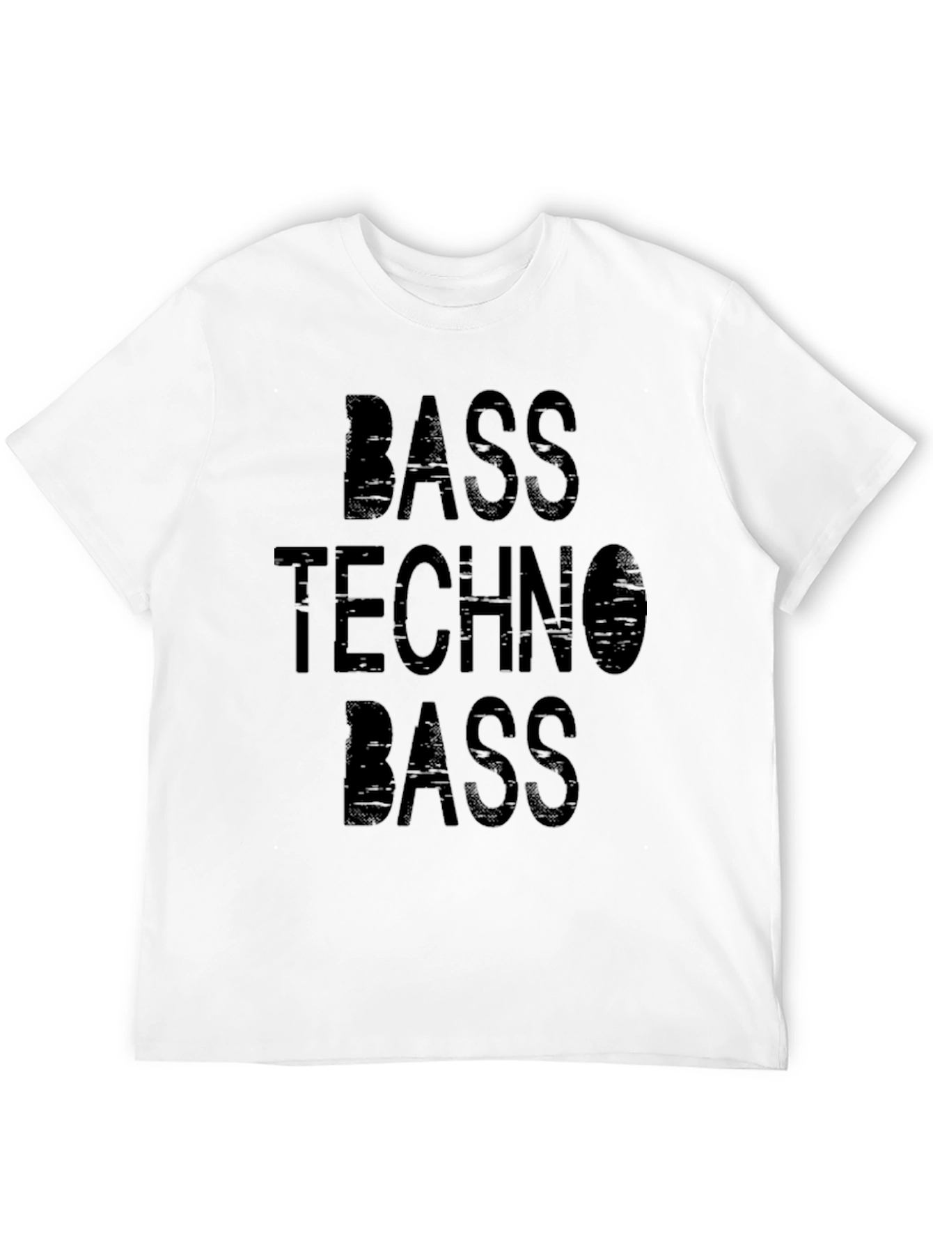 Bass Techno Bass Graphic Tee - Black Cotton T-Shirt