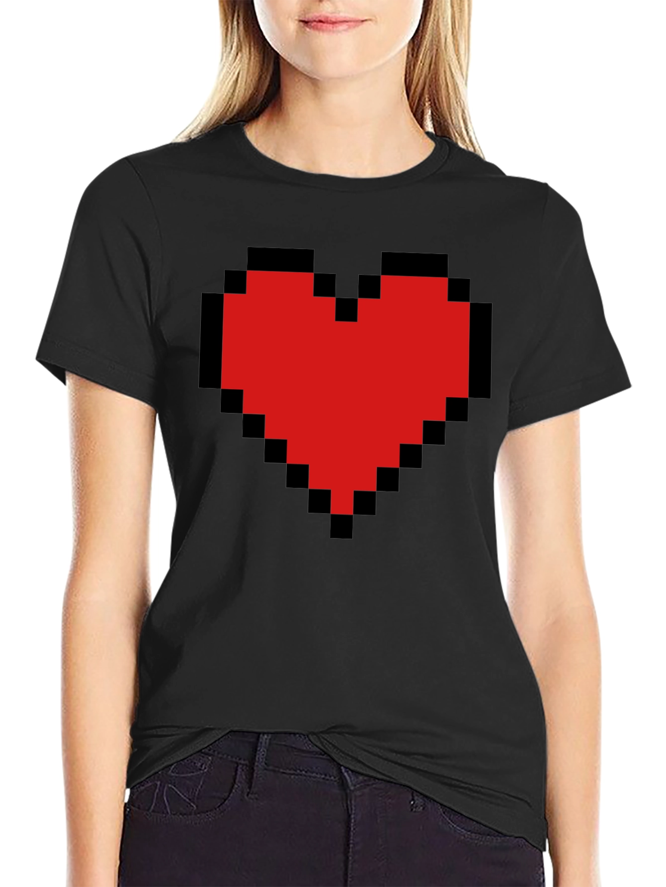 Pixel Heart Graphic Tee - Gamer Style