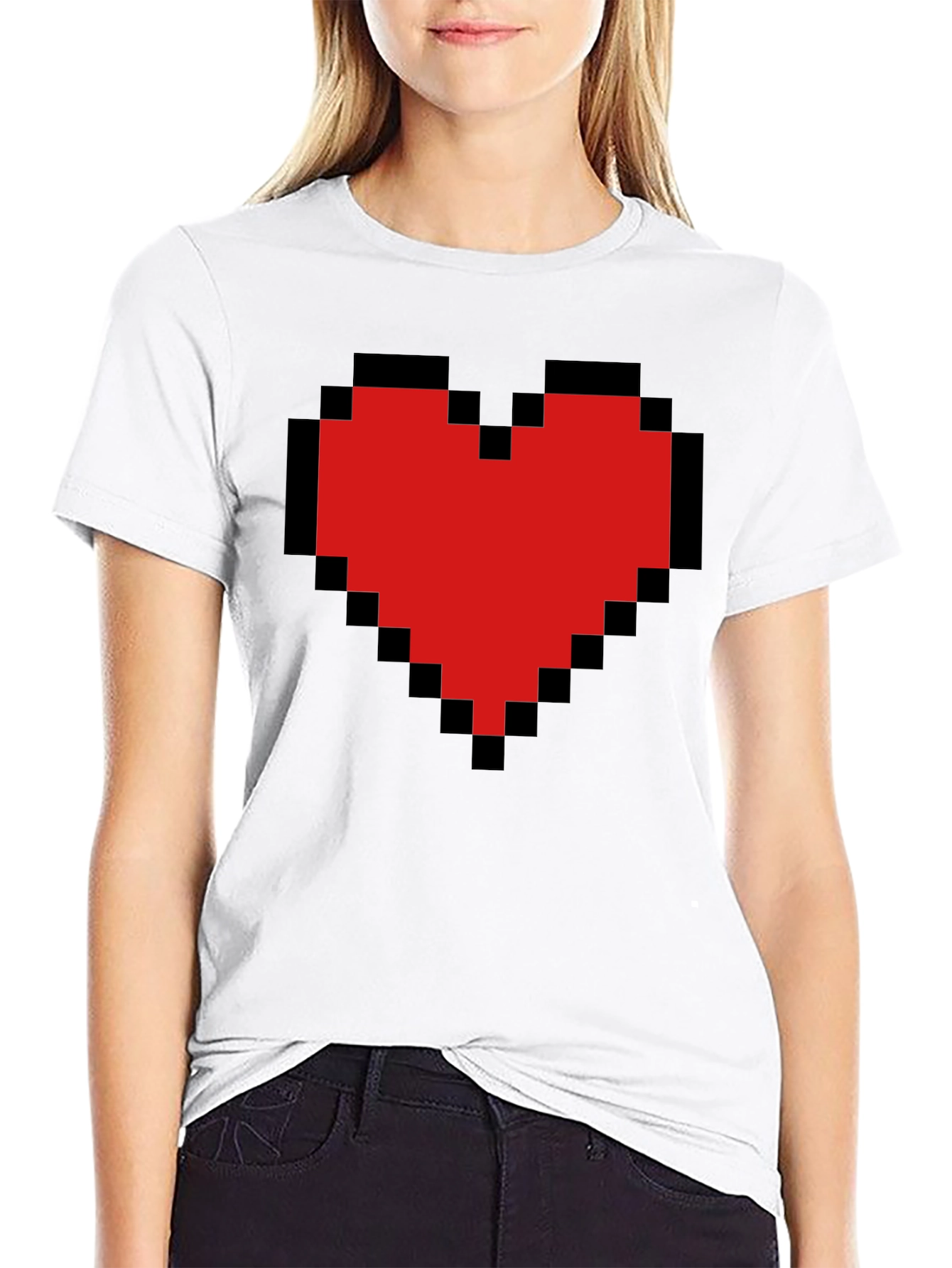Pixel Heart Graphic Tee - Gamer Style