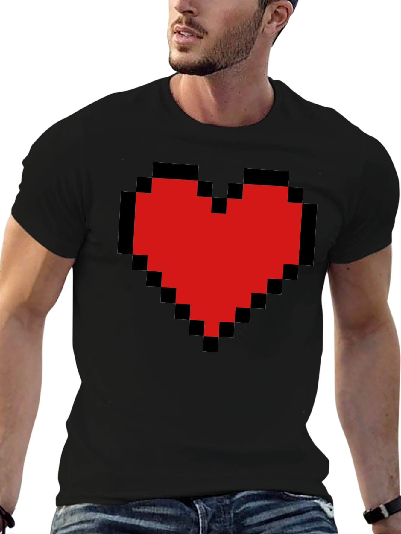 Pixel Heart Graphic Tee - Gamer Style