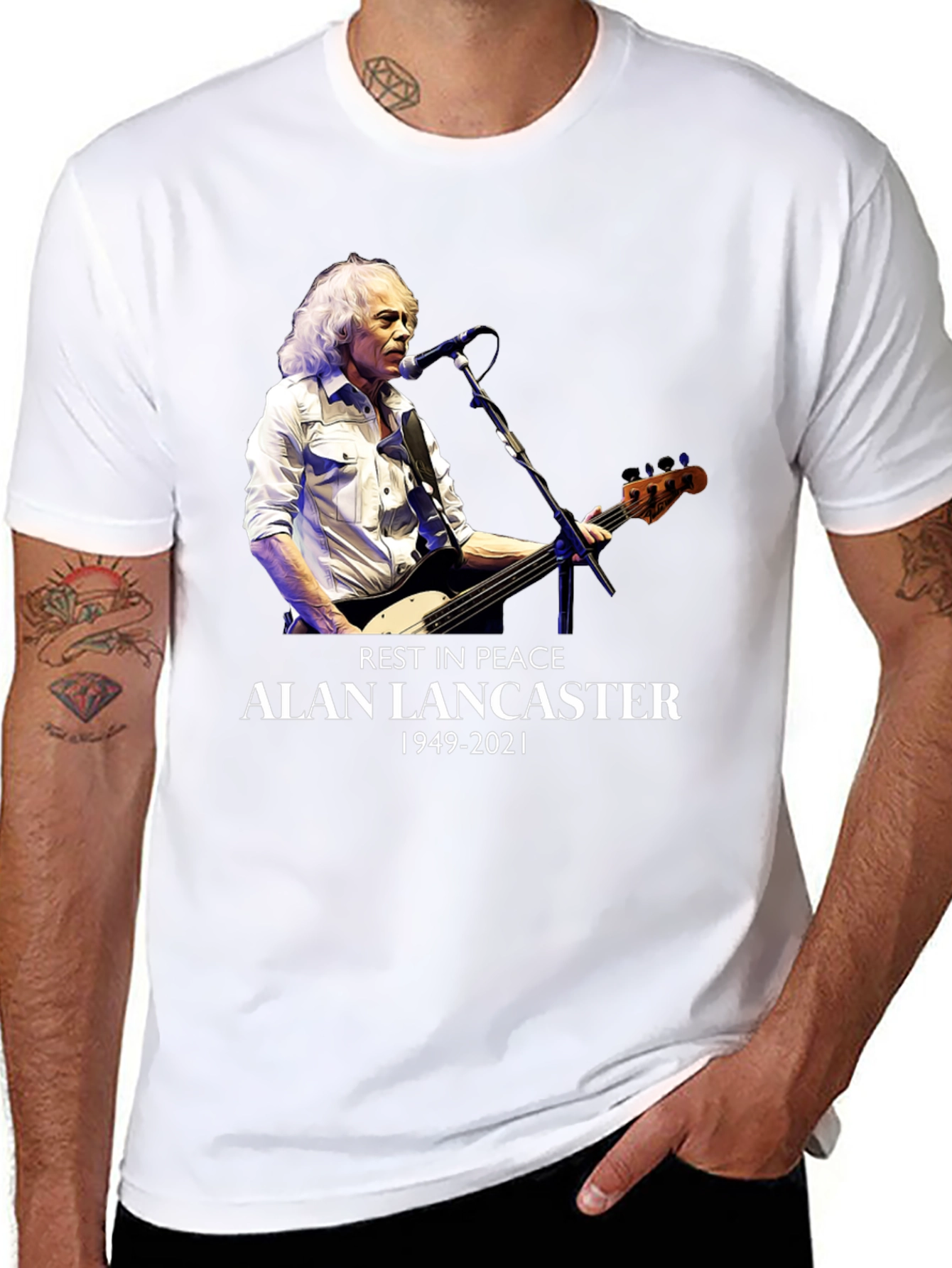 Alan Lancaster Tribute Tee - Rest in Peace 1949-2021